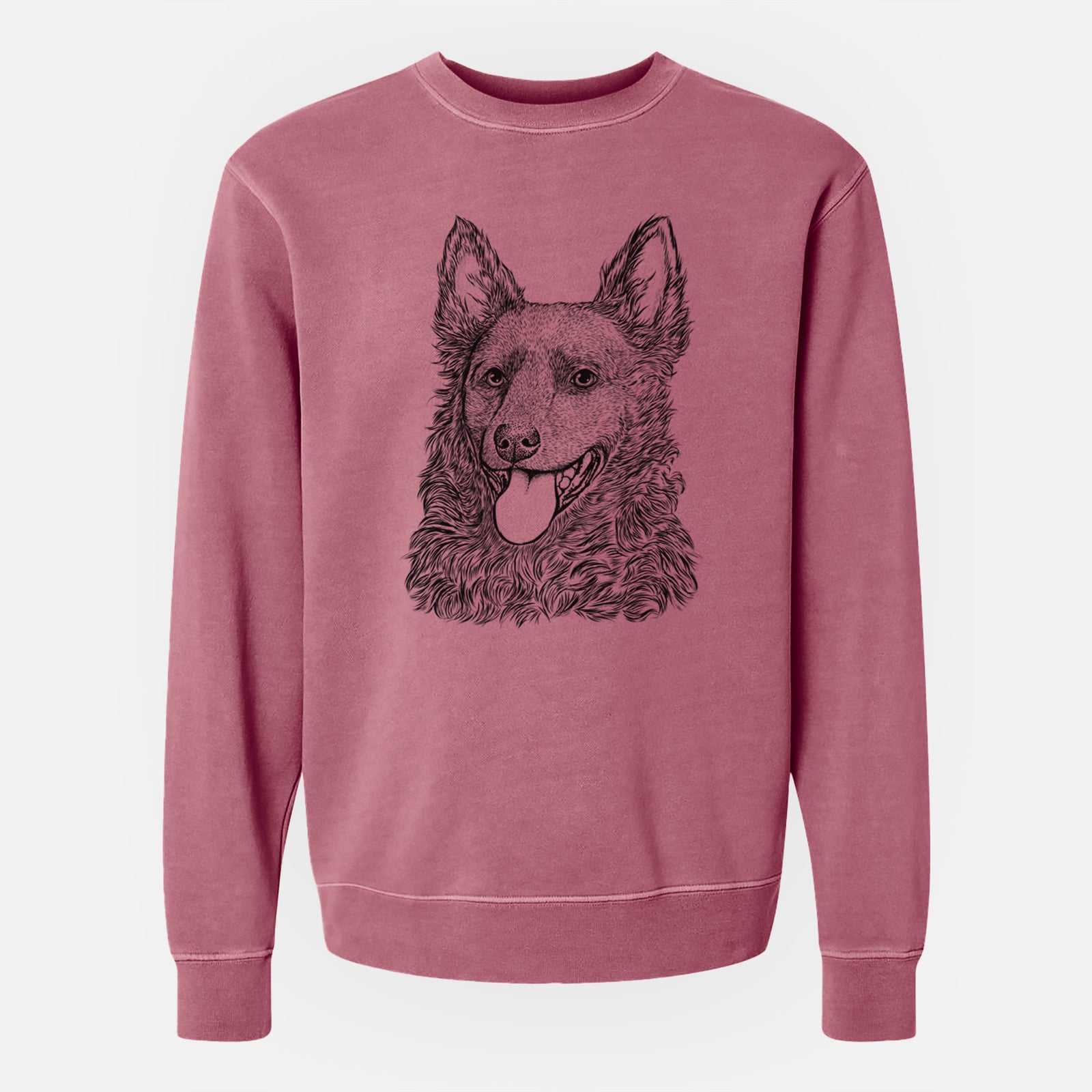Bare Maximo the Mudi - Unisex Pigment Dyed Crew Sweatshirt
