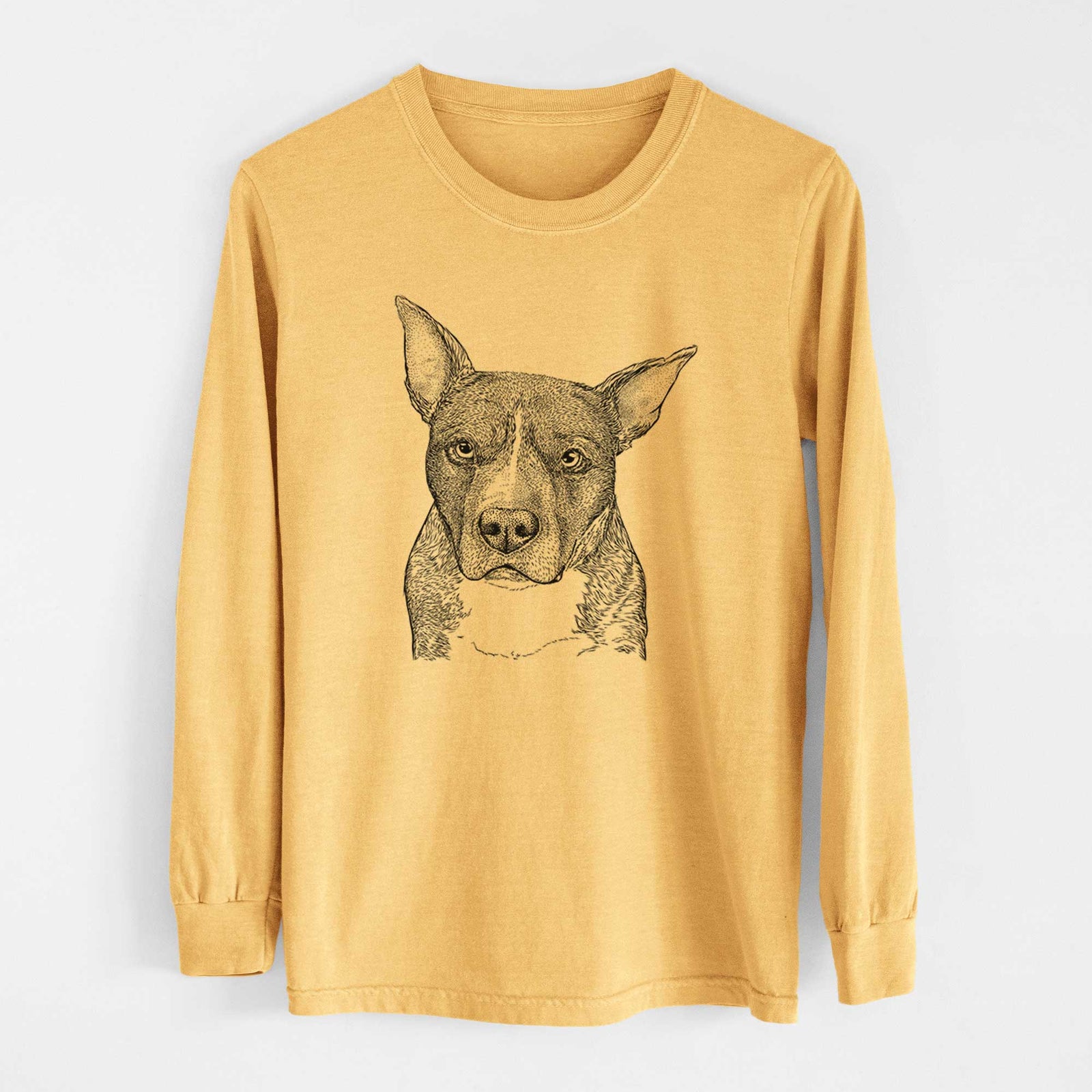 Bare Mercy the Pitbull - Heavyweight 100% Cotton Long Sleeve