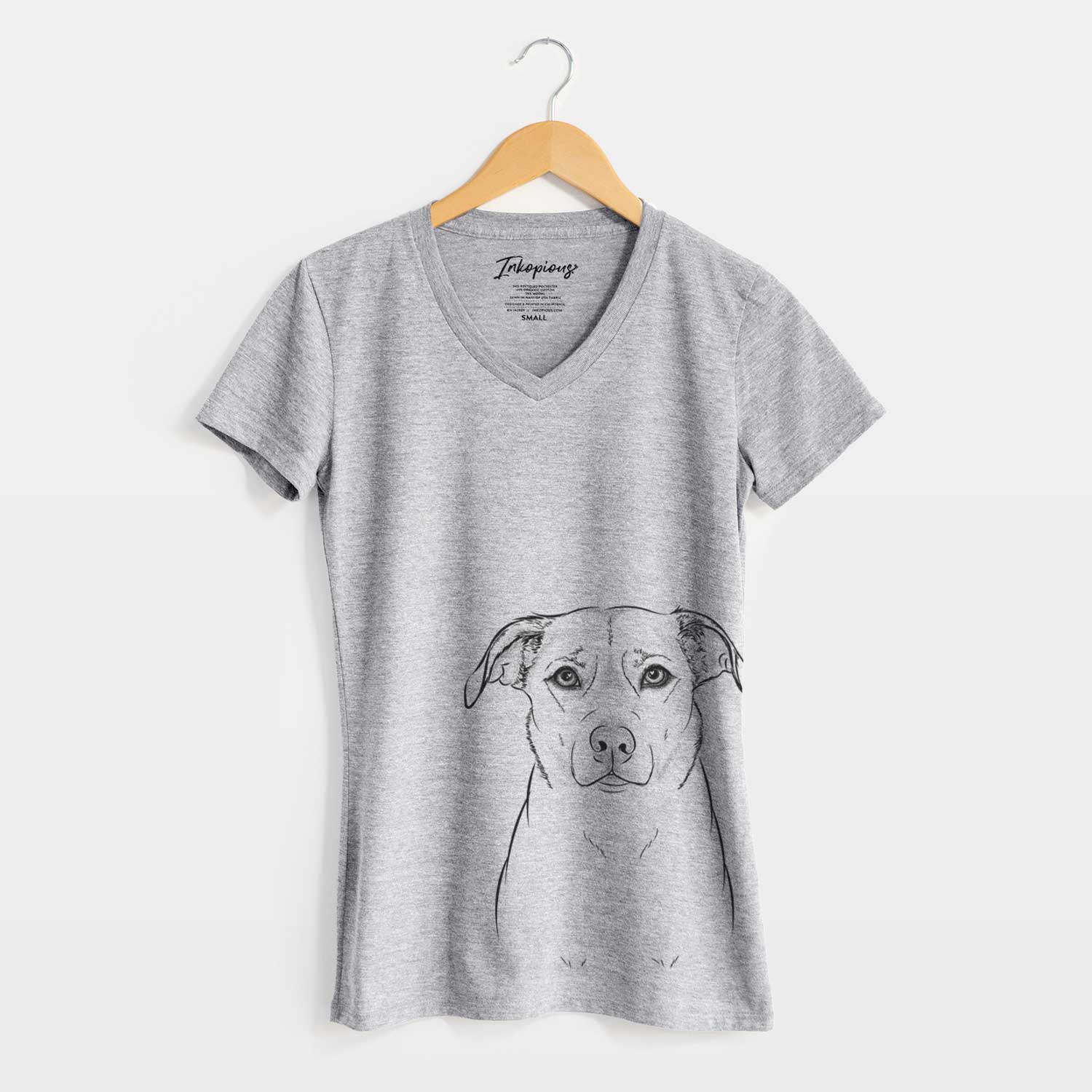 Bare Mica the Labrador Pittbull Mix - Women's V-neck Shirt