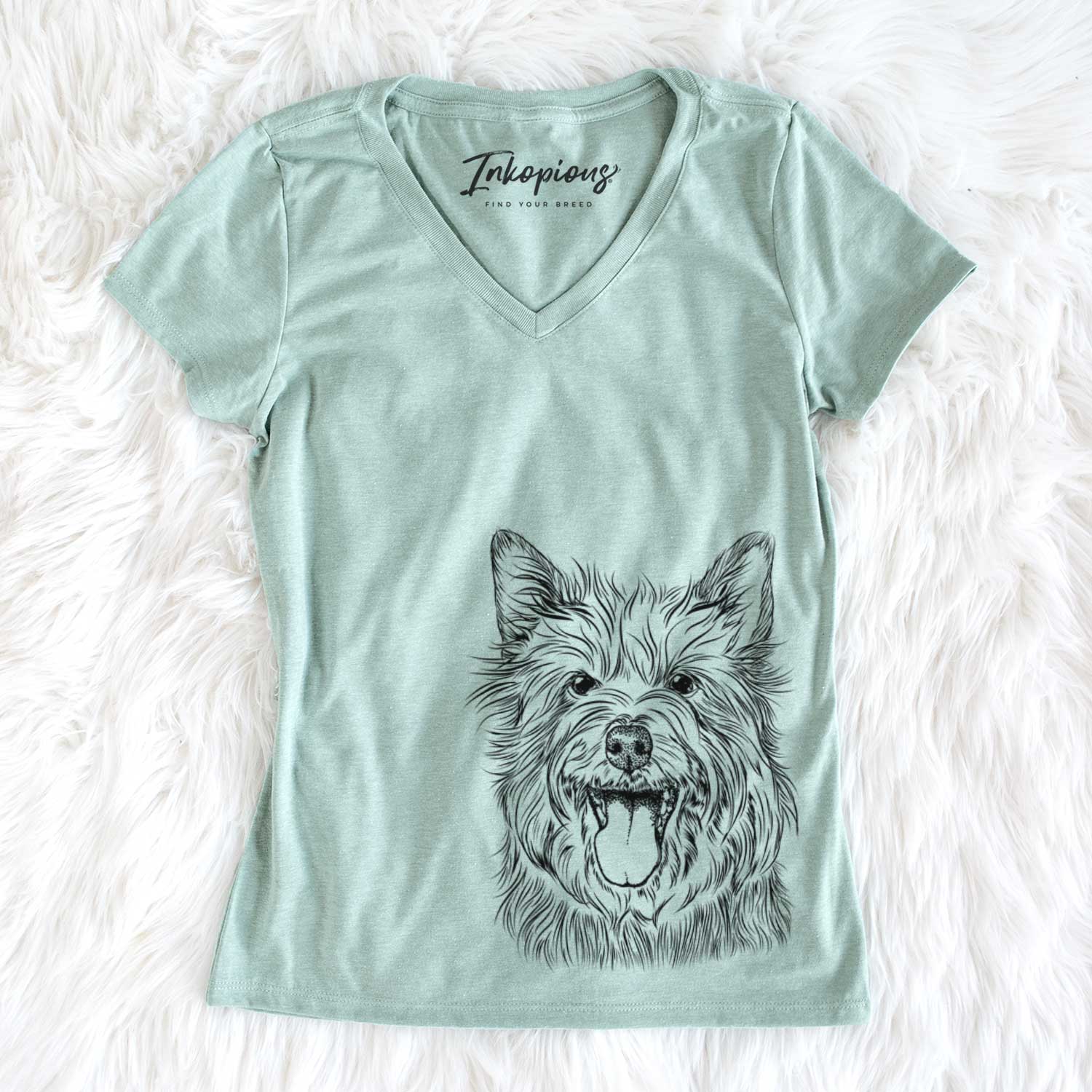Bare Middy the Australian Terrier - Women's V-neck Shirt