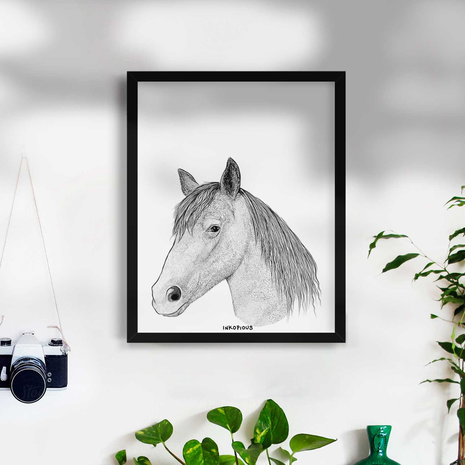 Midnight the Missouri Foxtrotter Horse Art Print