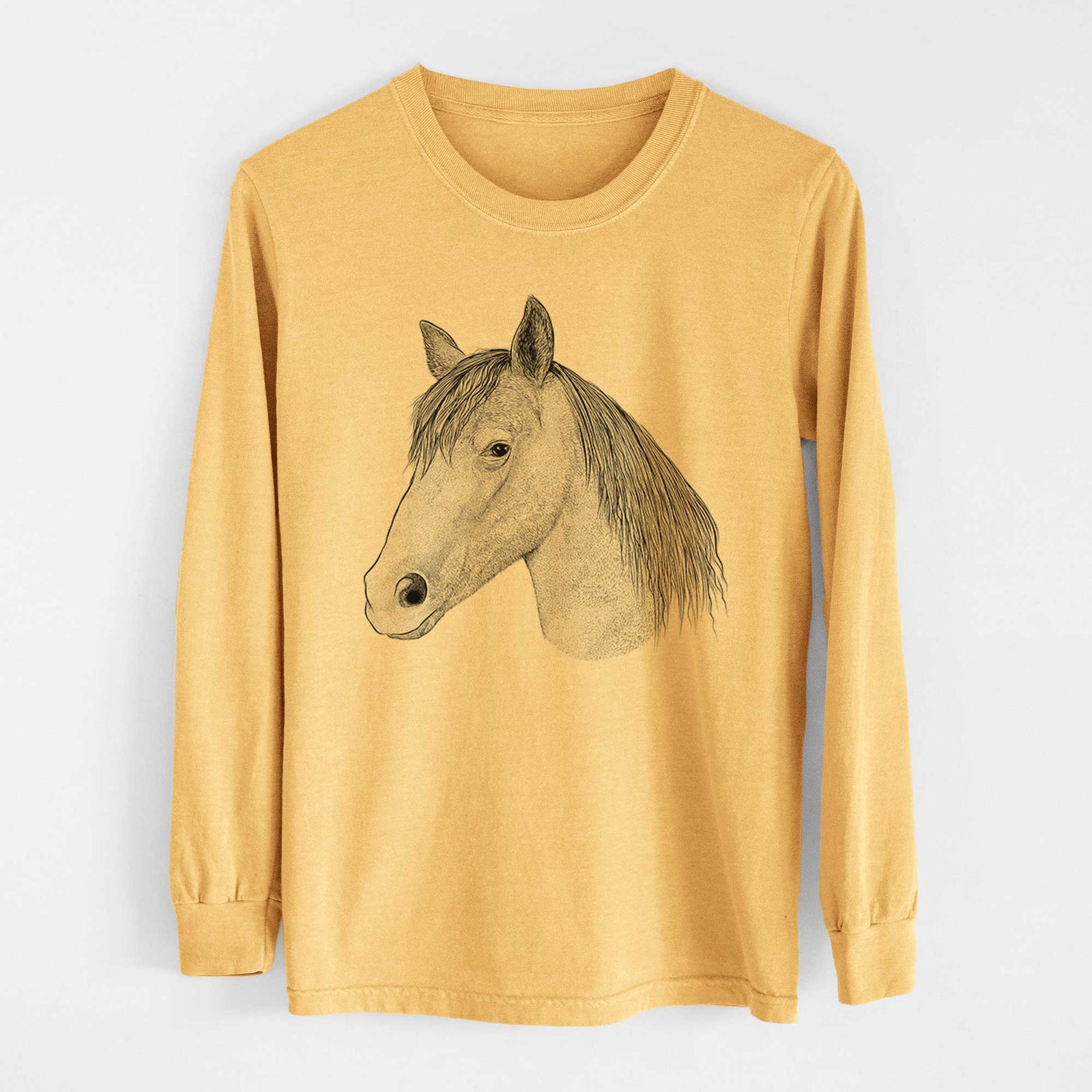 Bare Midnight the Missouri Foxtrotter Horse - Heavyweight 100% Cotton Long Sleeve