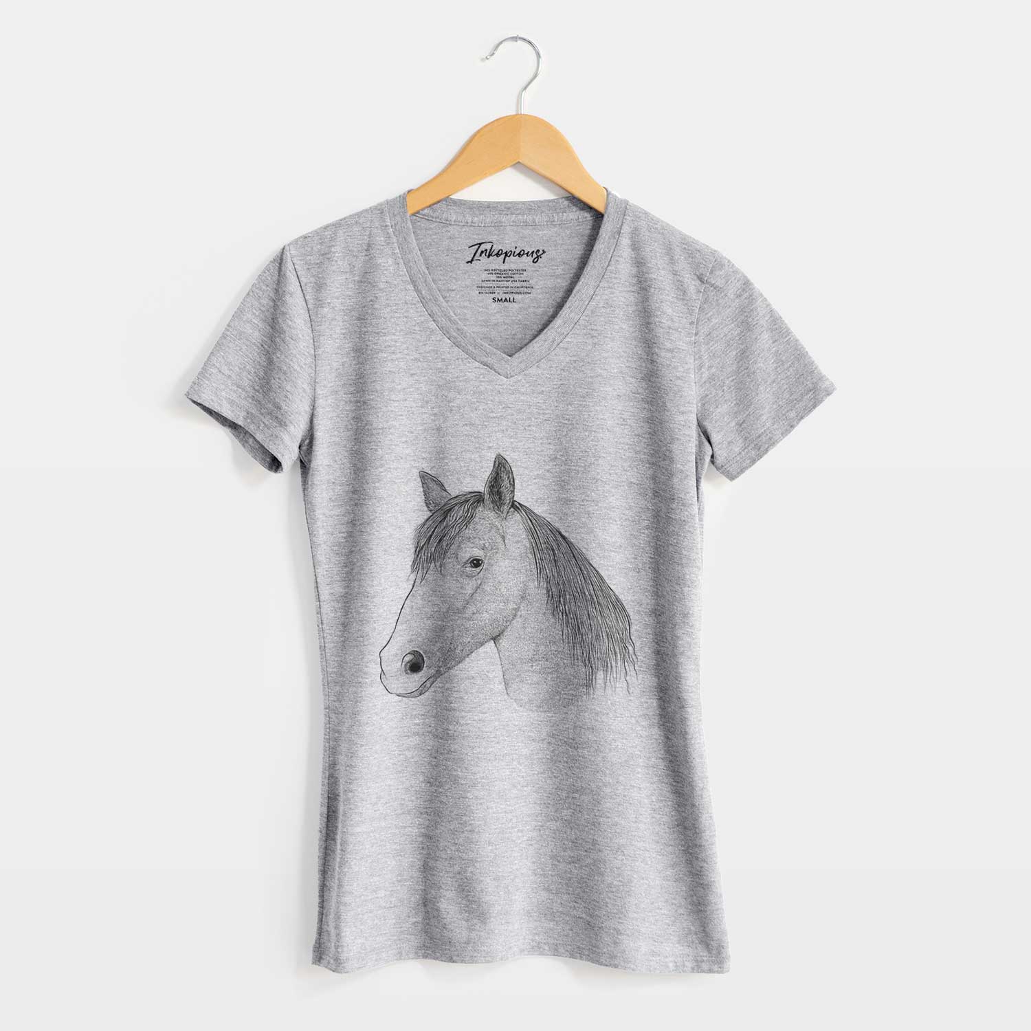 Bare Midnight the Missouri Foxtrotter Horse - Women's V-neck Shirt