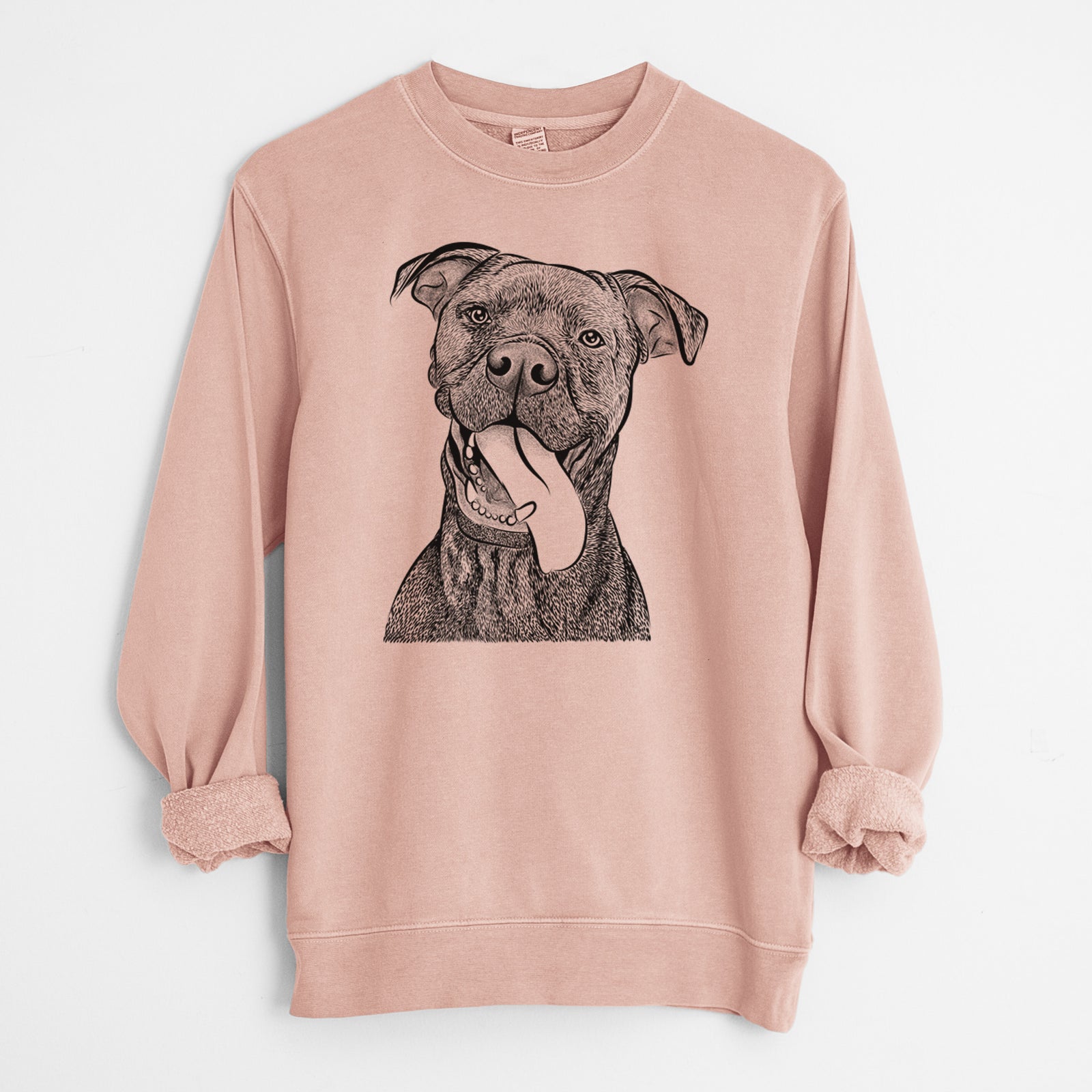 Bare Mikey the Boxador - Unisex Pigment Dyed Crew Sweatshirt