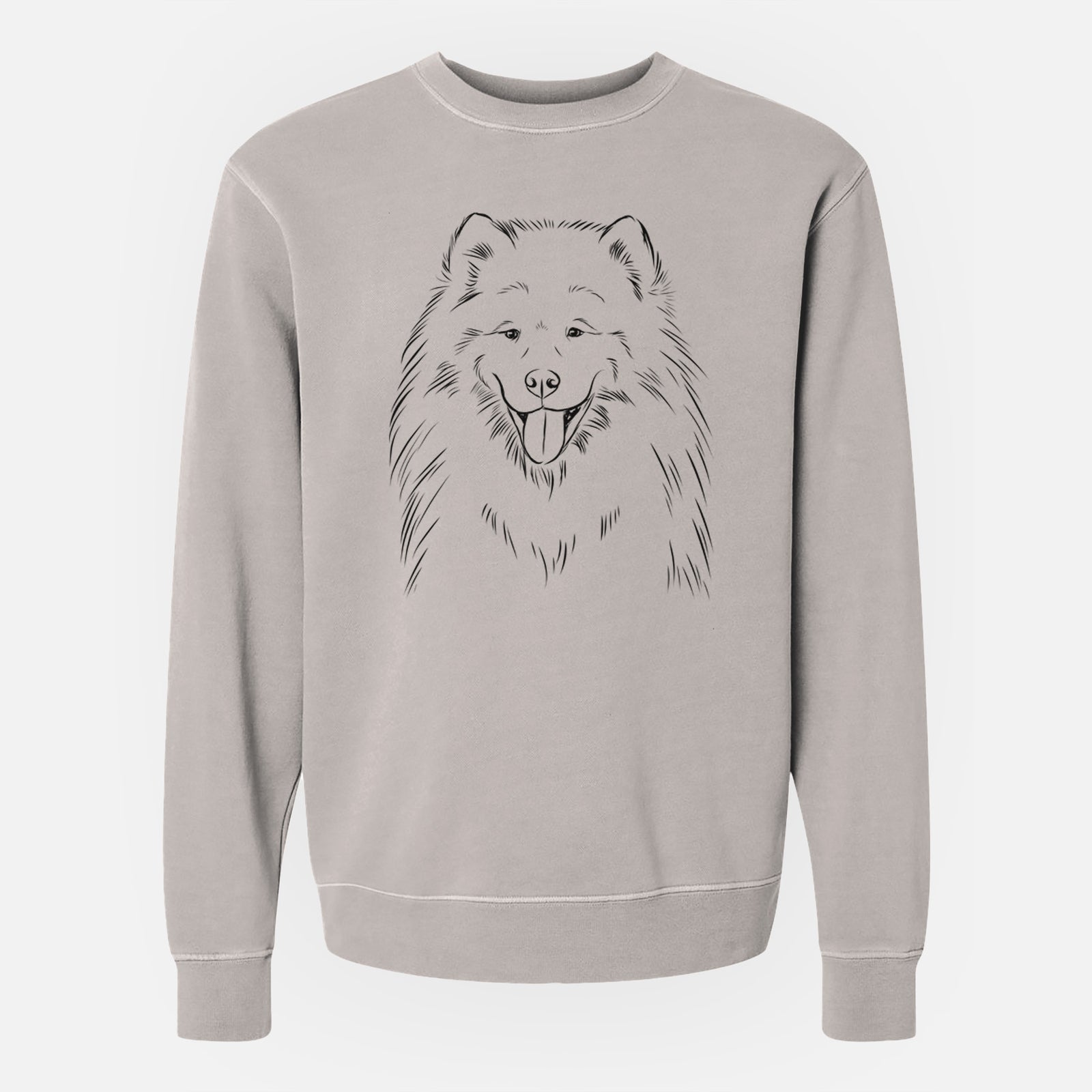 Bare Mikko the Samoyed - Unisex Pigment Dyed Crew Sweatshirt