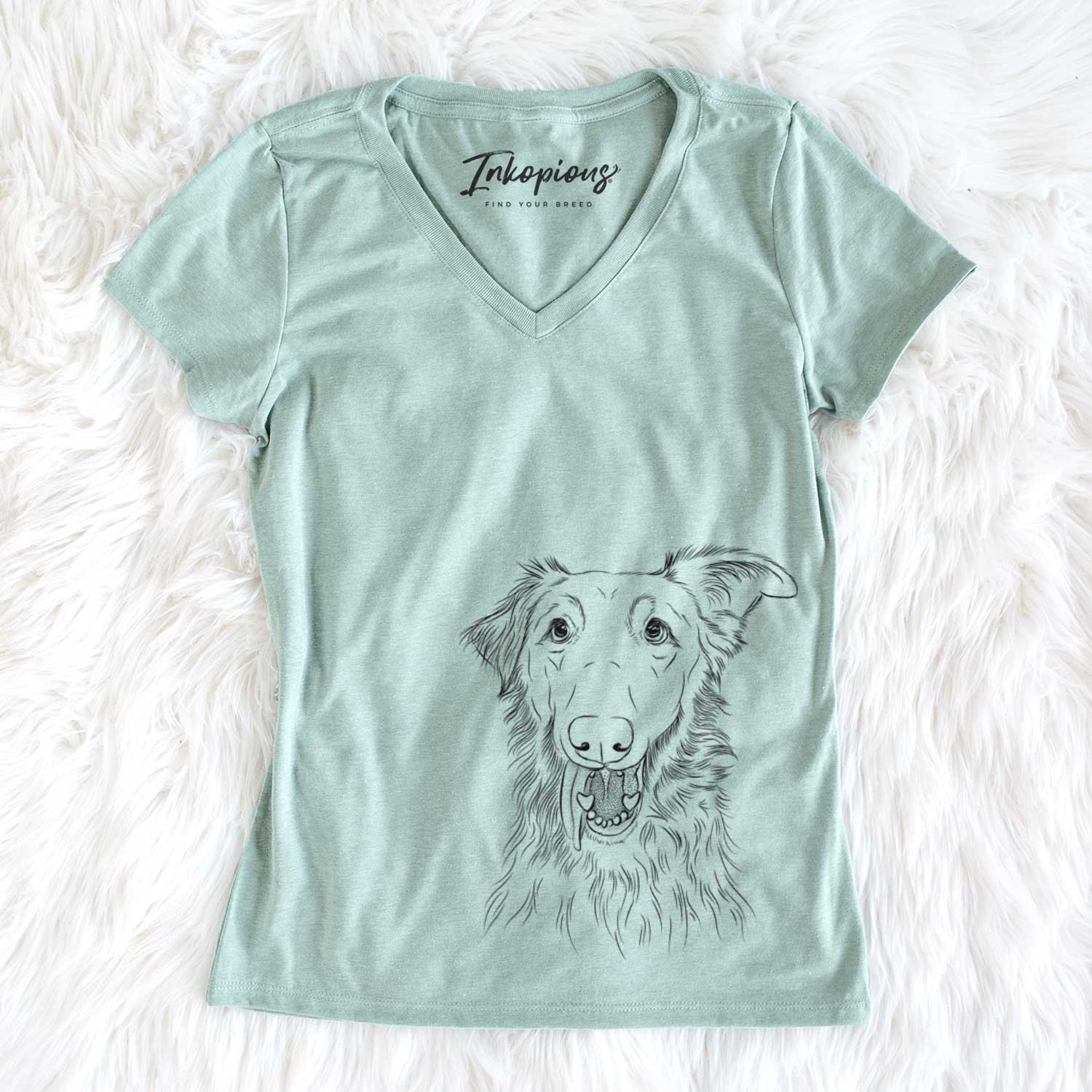 Bare Mila the Mixed Breed - Women's V-neck Shirt