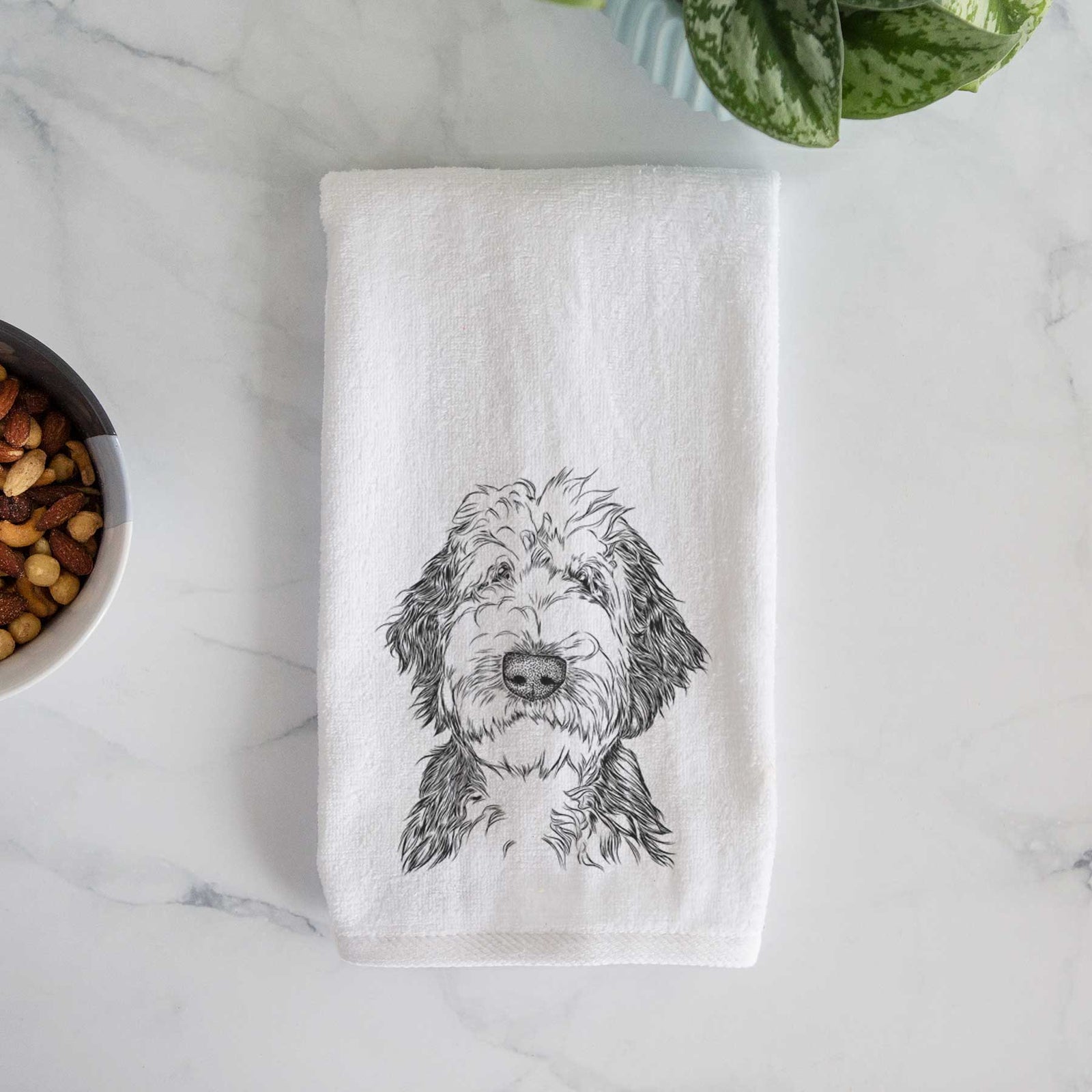 Milo Fluff the Sheepadoodle Decorative Hand Towel