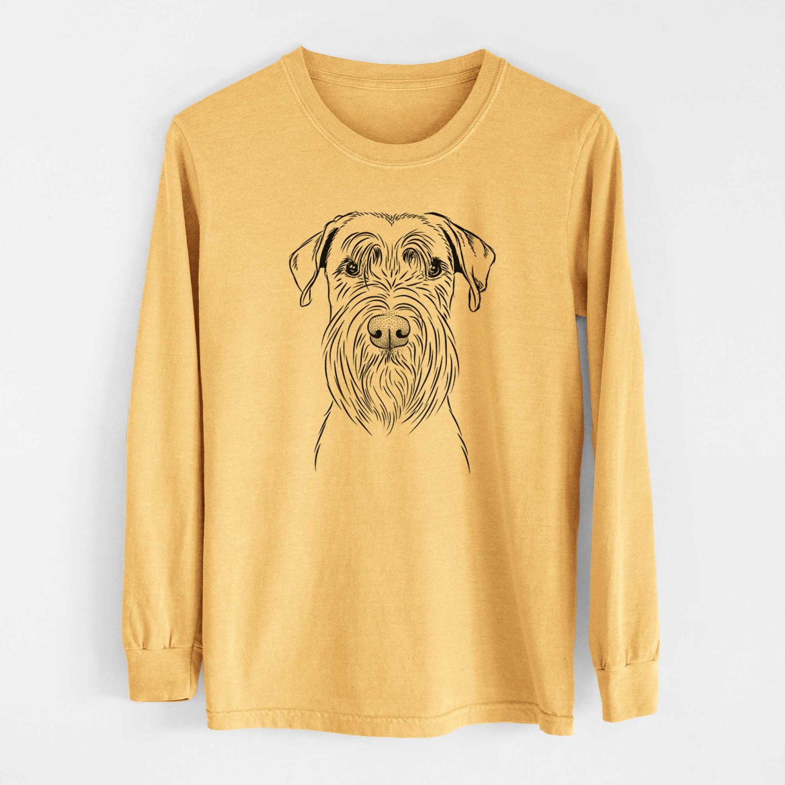 Bare Milton the Schnauzer - Heavyweight 100% Cotton Long Sleeve