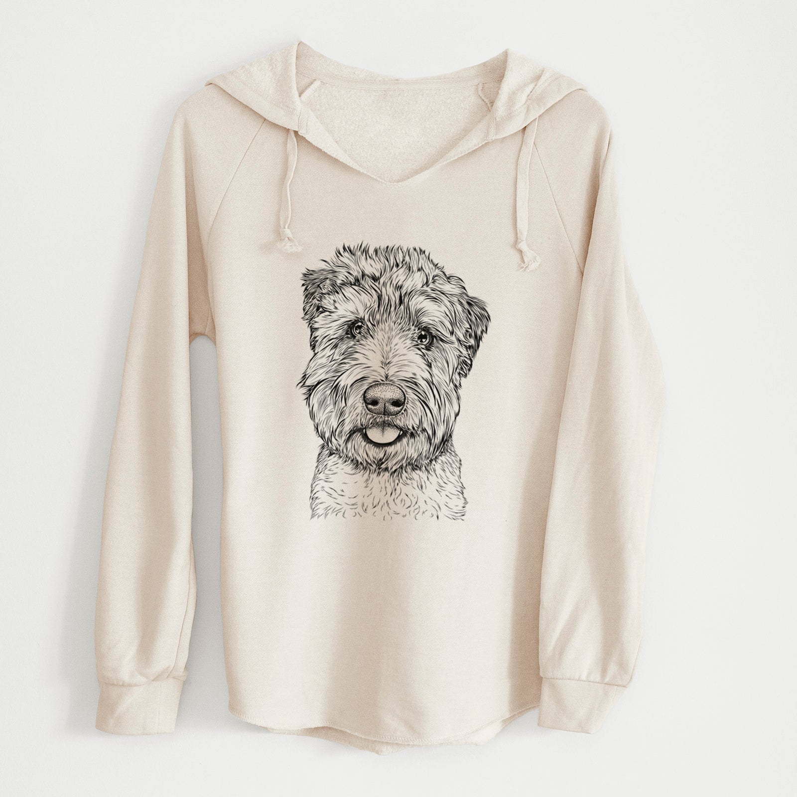 Bare Milton the Soft Coated Wheaten Terrier - Cali Wave Hooded Sweatshirt