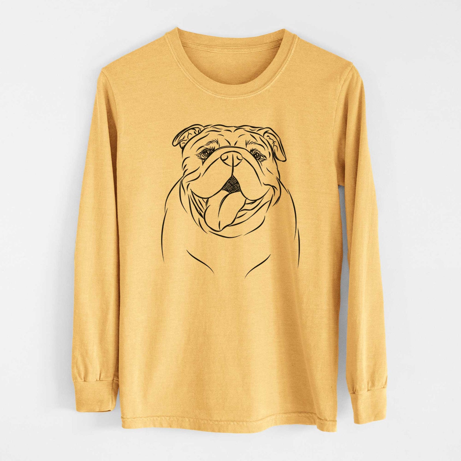 Bare Missy Moo the English Bulldog - Heavyweight 100% Cotton Long Sleeve