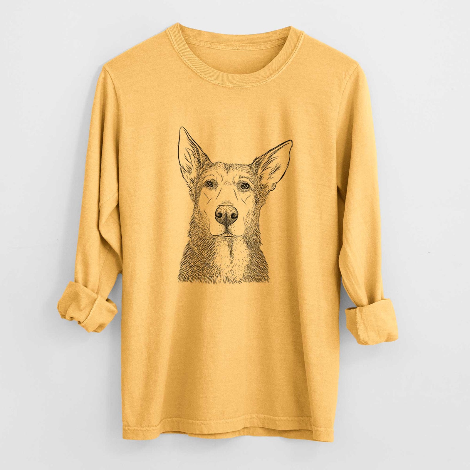 Bare Misty the German Shepherd Mix - Heavyweight 100% Cotton Long Sleeve