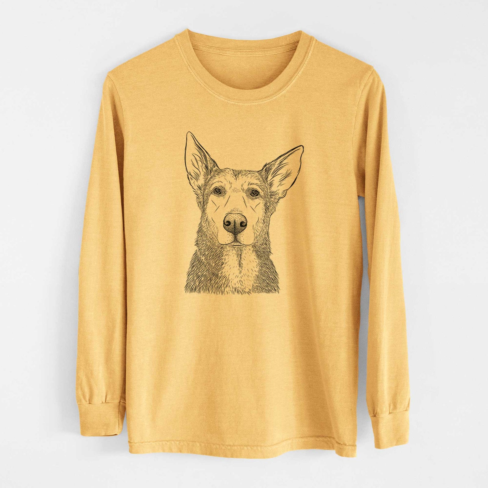 Bare Misty the German Shepherd Mix - Heavyweight 100% Cotton Long Sleeve