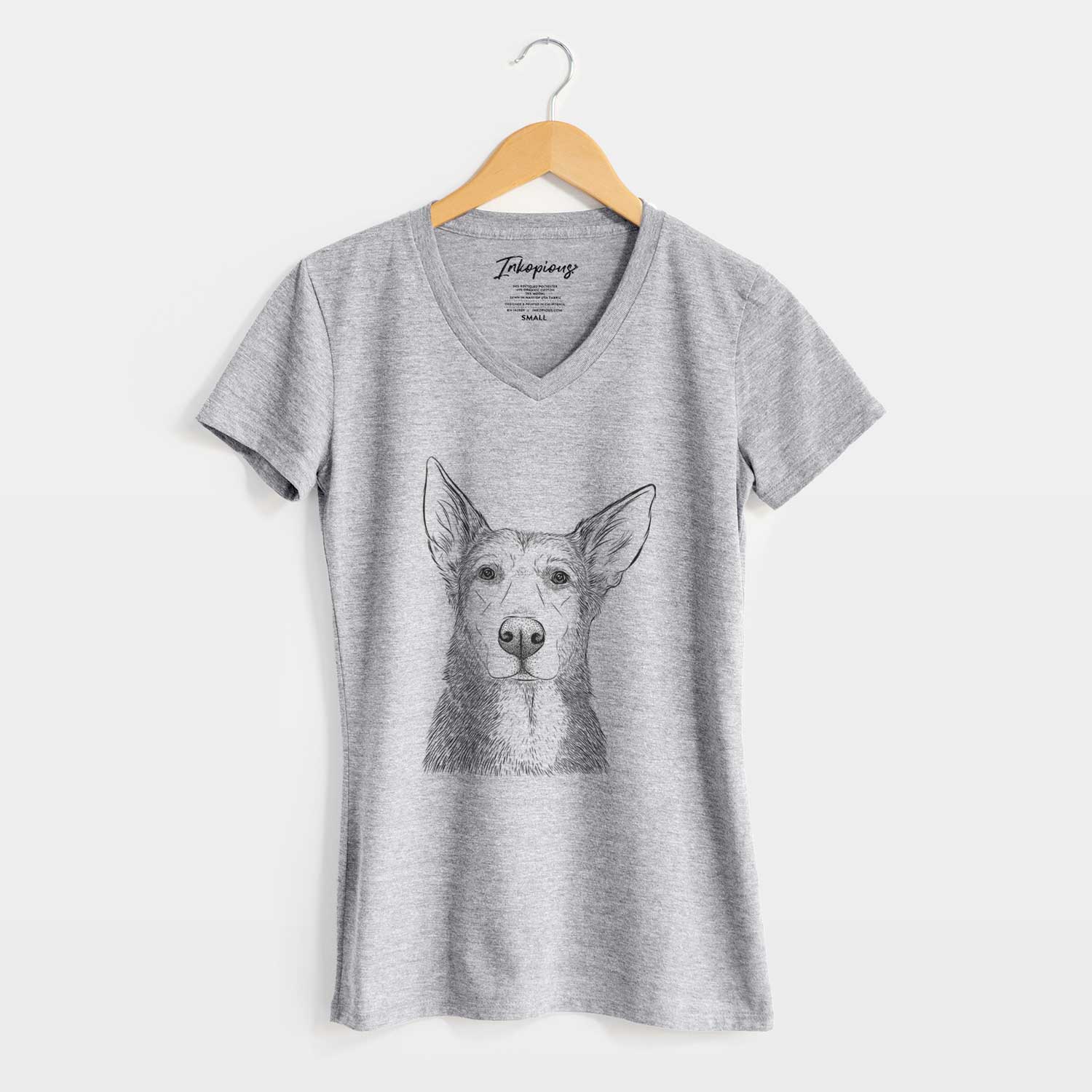 Bare Misty the German Shepherd Mix - Women's V-neck Shirt