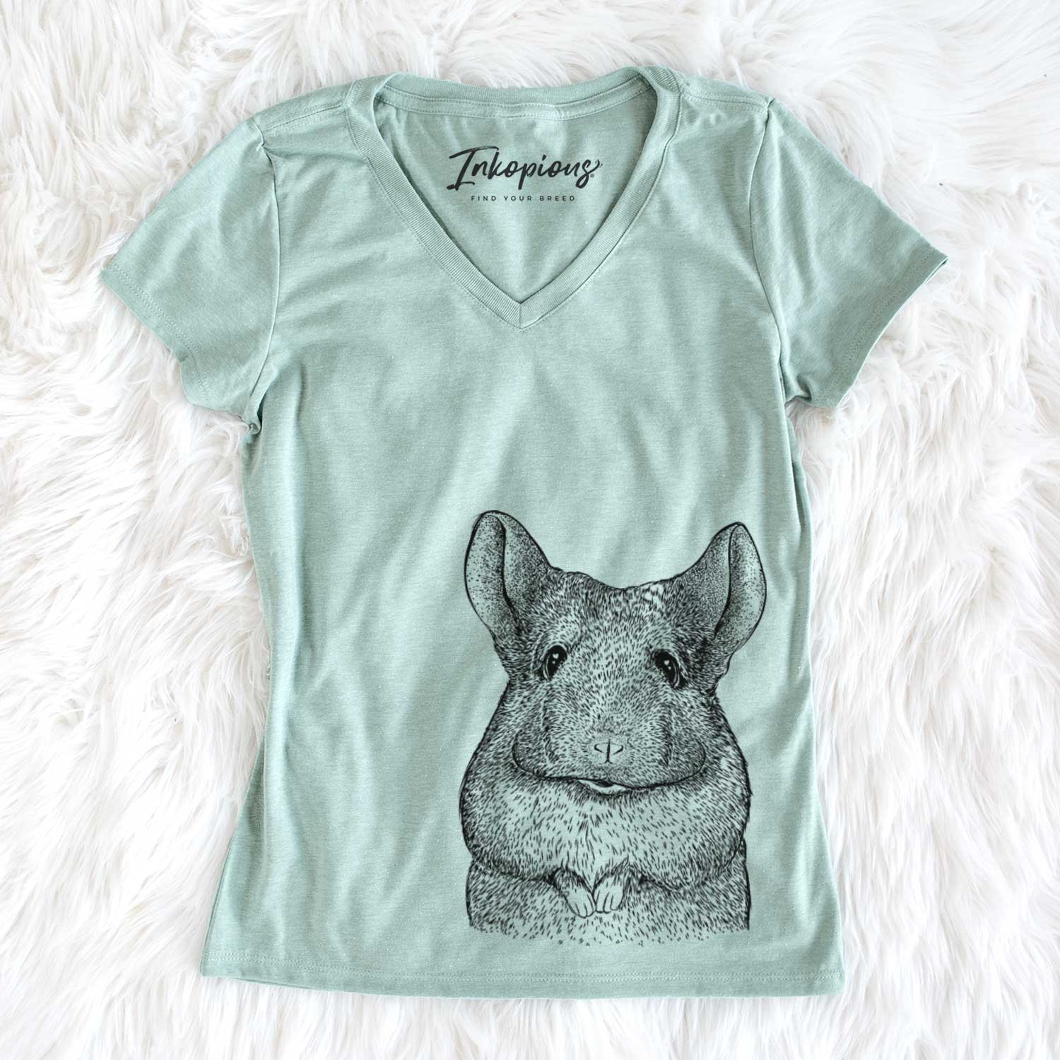 Bare Mojo the Chinchilla - Women's V-neck Shirt