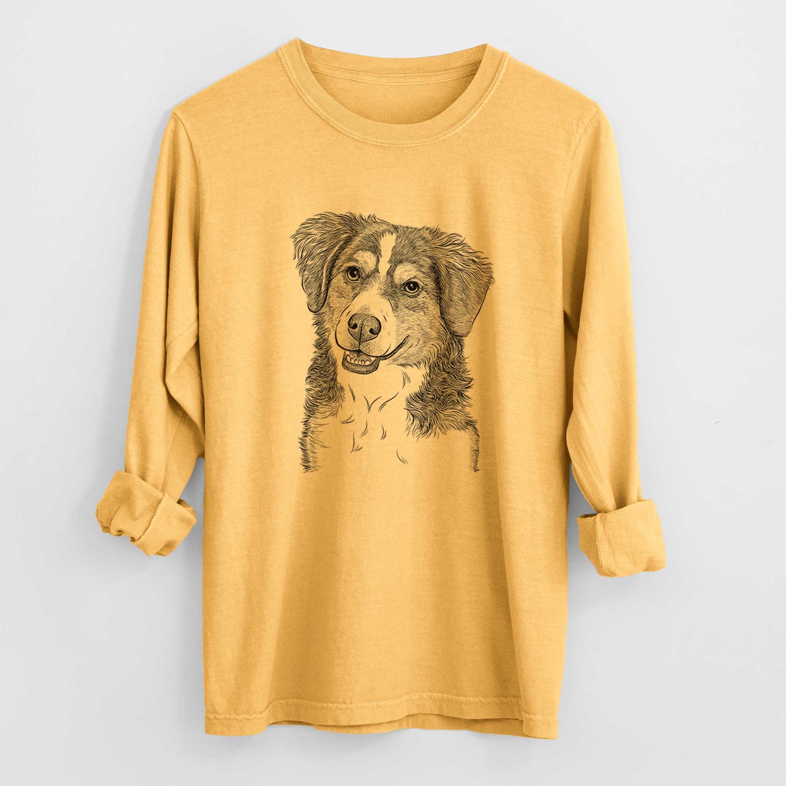 Bare Molly the Miniature Bernedoodle - Heavyweight 100% Cotton Long Sleeve