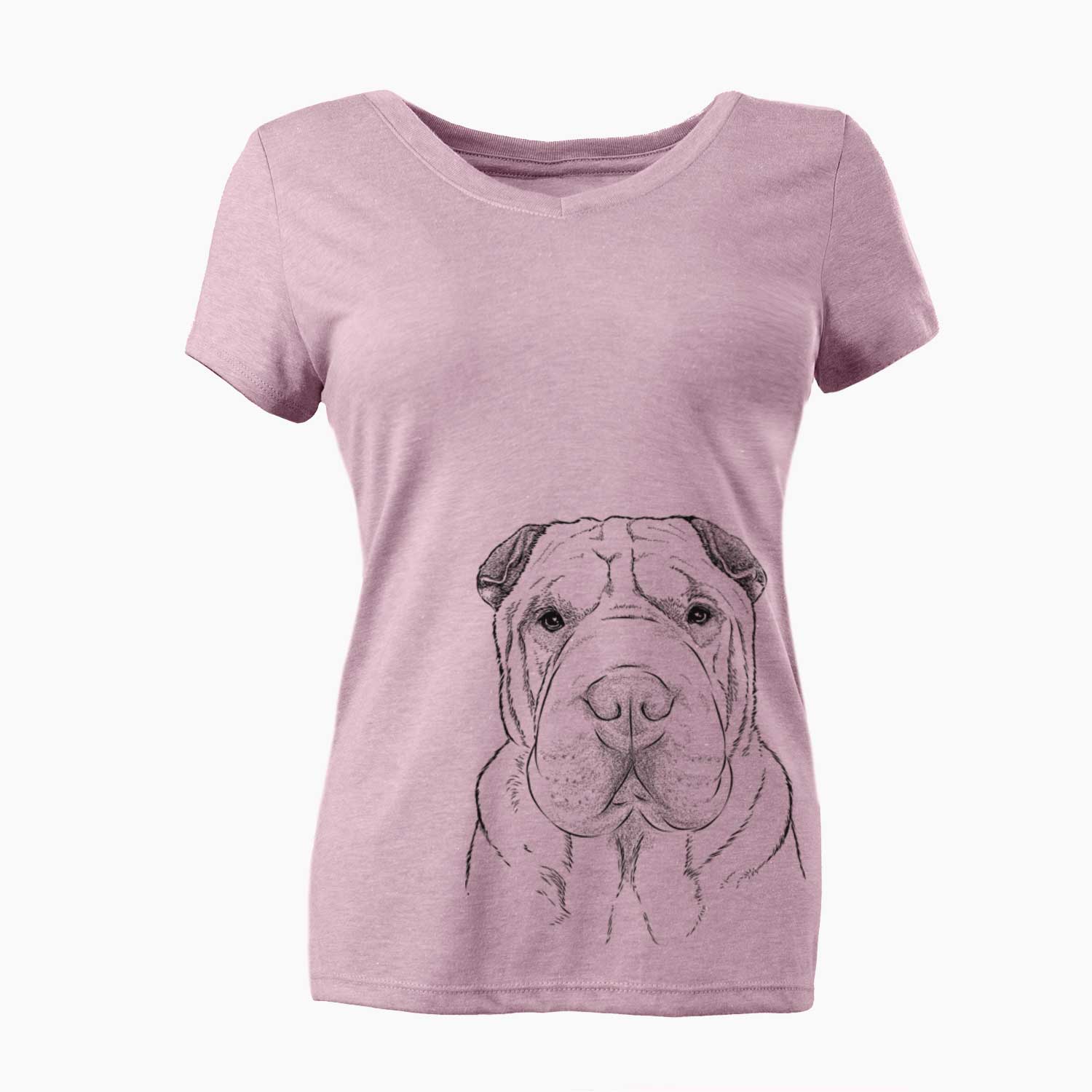 Bare Moomers the Shar Pei - Women's V-neck Shirt