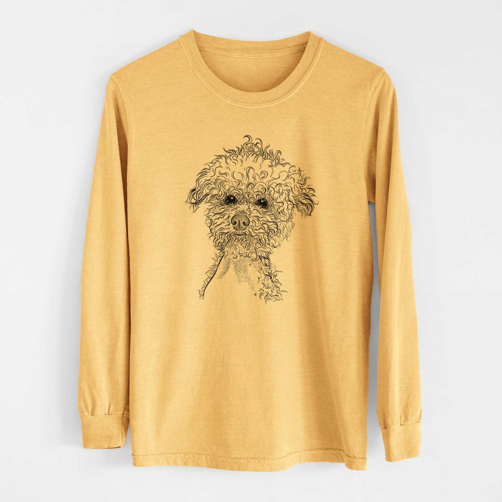 Bare Muffin the Poodle - Heavyweight 100% Cotton Long Sleeve