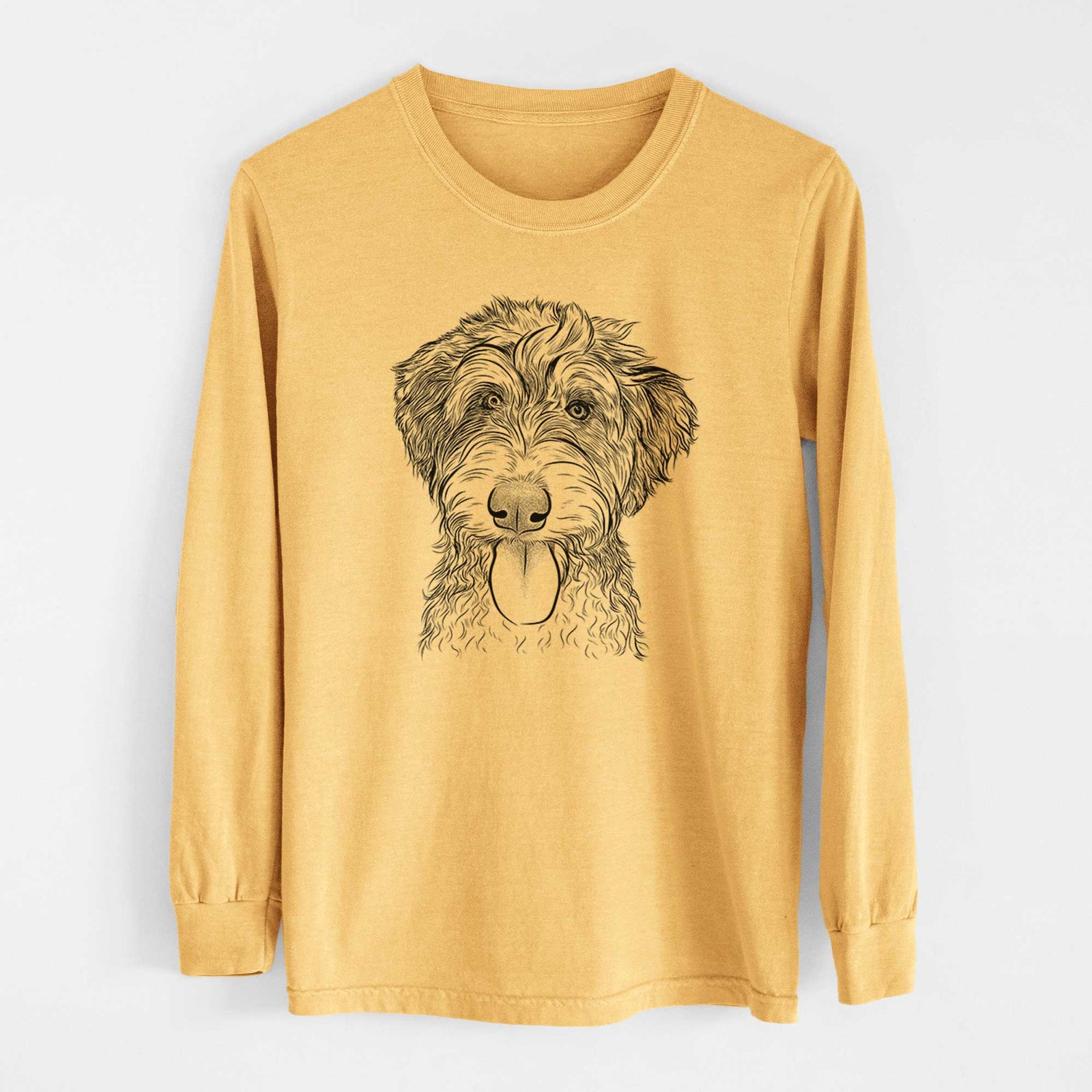 Bare Myrtle Mae the Aussiedoodle - Heavyweight 100% Cotton Long Sleeve