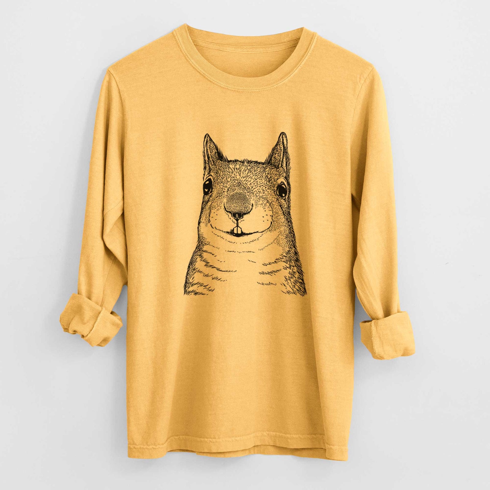 Bare Nibbles the Squirrel - Heavyweight 100% Cotton Long Sleeve