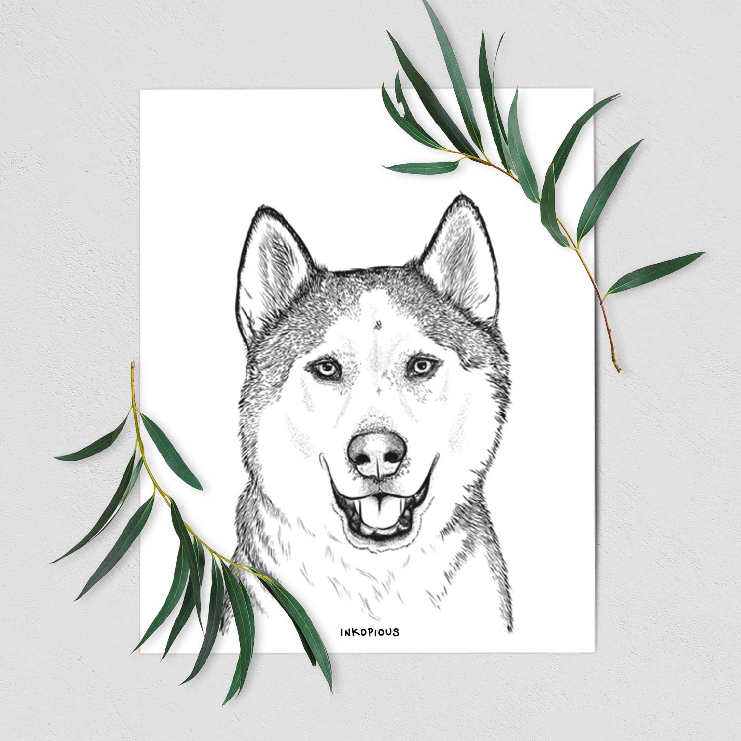 Nika the Siberian Husky Art Print