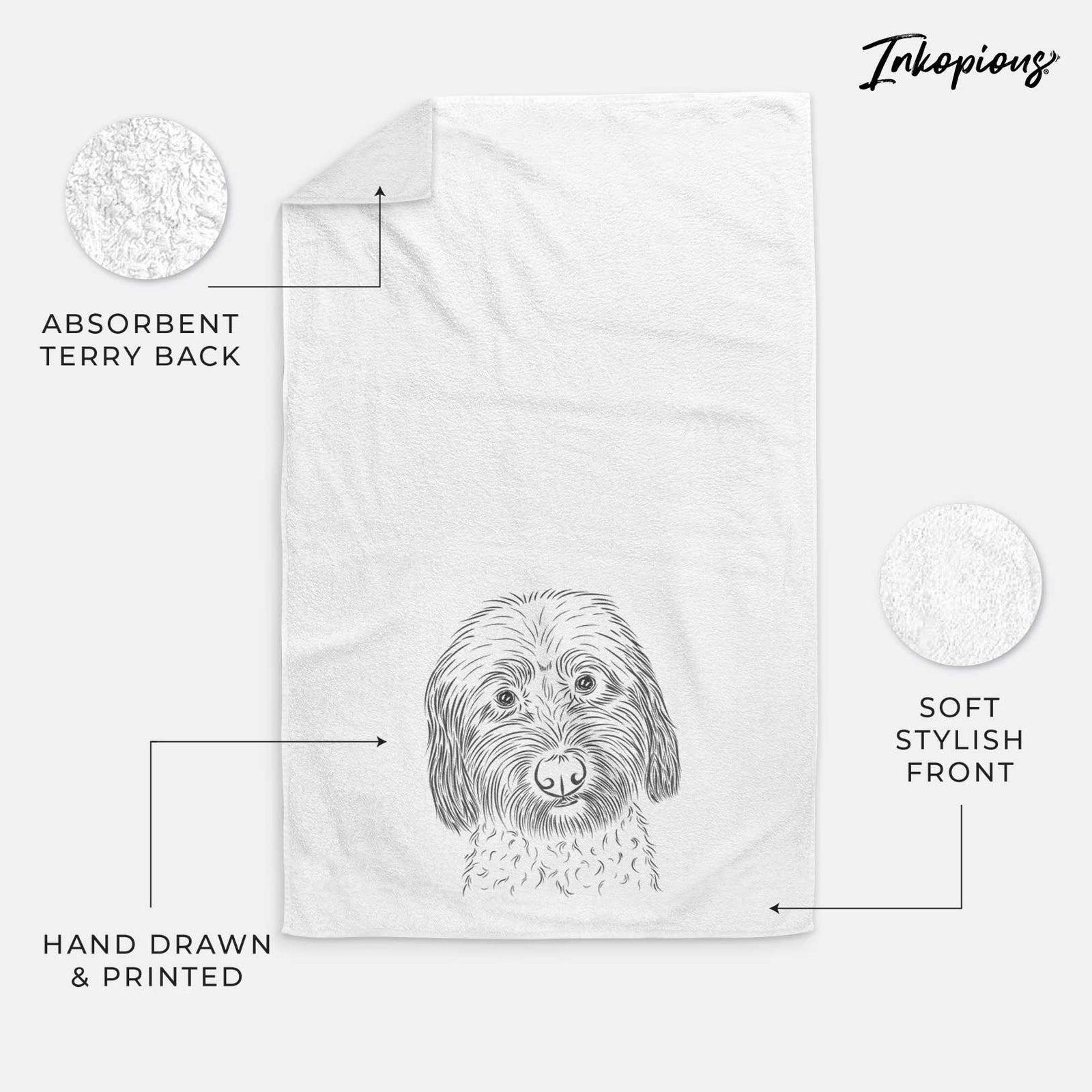 Niles the Soft Coated Wheaten Terrier Decorative Hand Towel