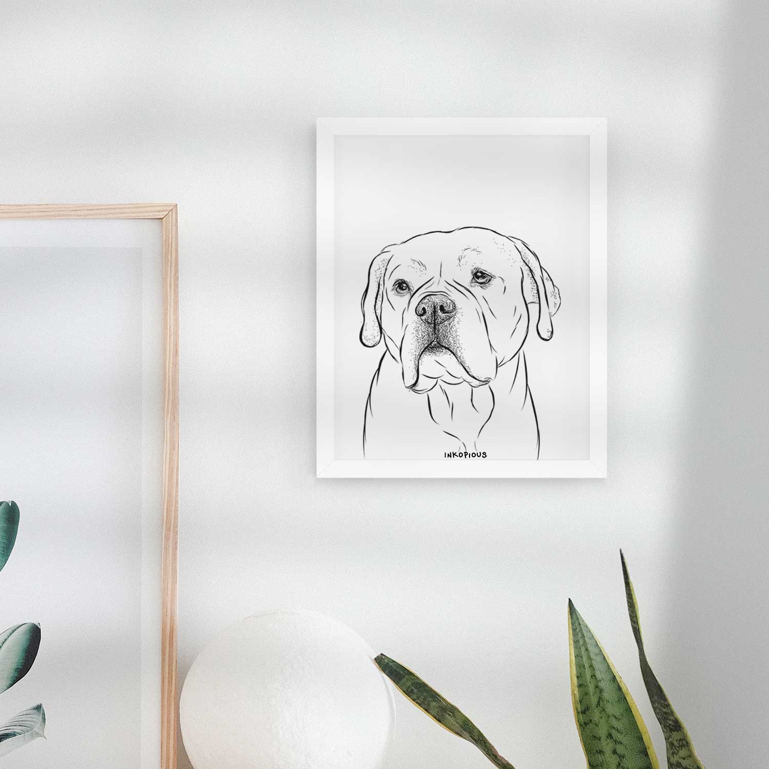 Nora the American Bulldog Mix Art Print