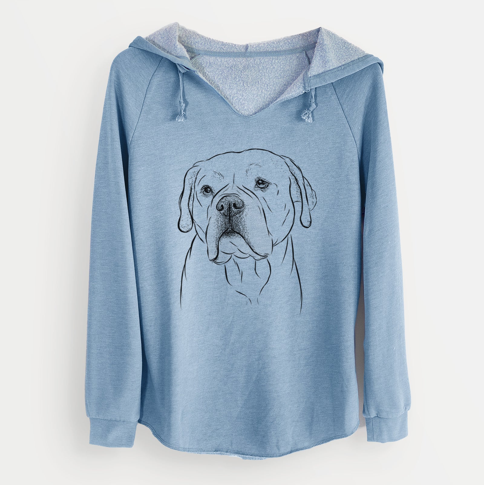 Bare Nora the American Bulldog Mix - Cali Wave Hooded Sweatshirt