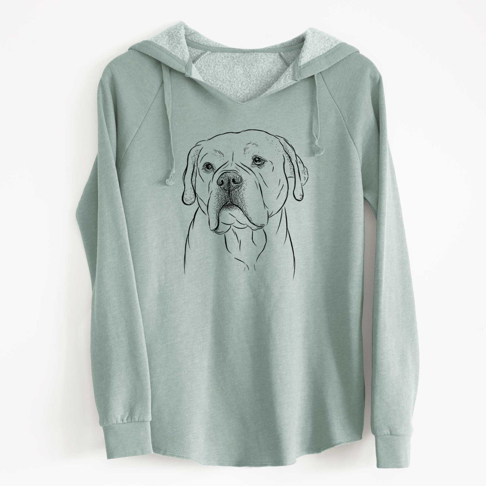 Bare Nora the American Bulldog Mix - Cali Wave Hooded Sweatshirt