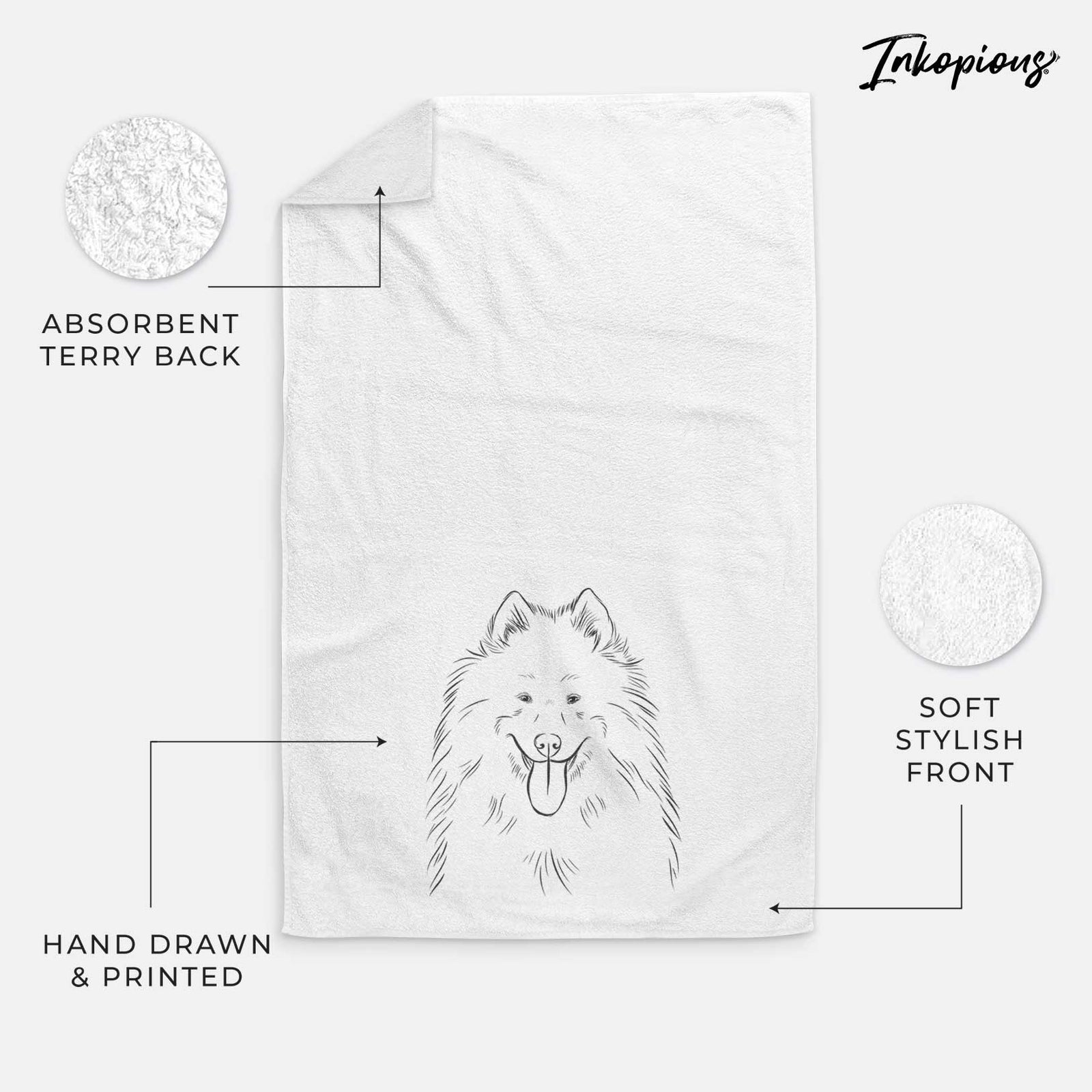 Nova the Samoyed Decorative Hand Towel