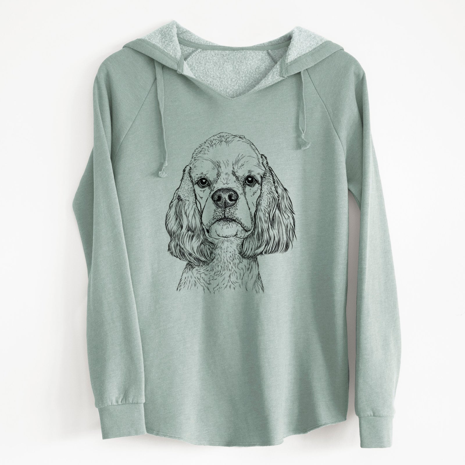 Bare Oakley the American Cocker Spaniel - Cali Wave Hooded Sweatshirt