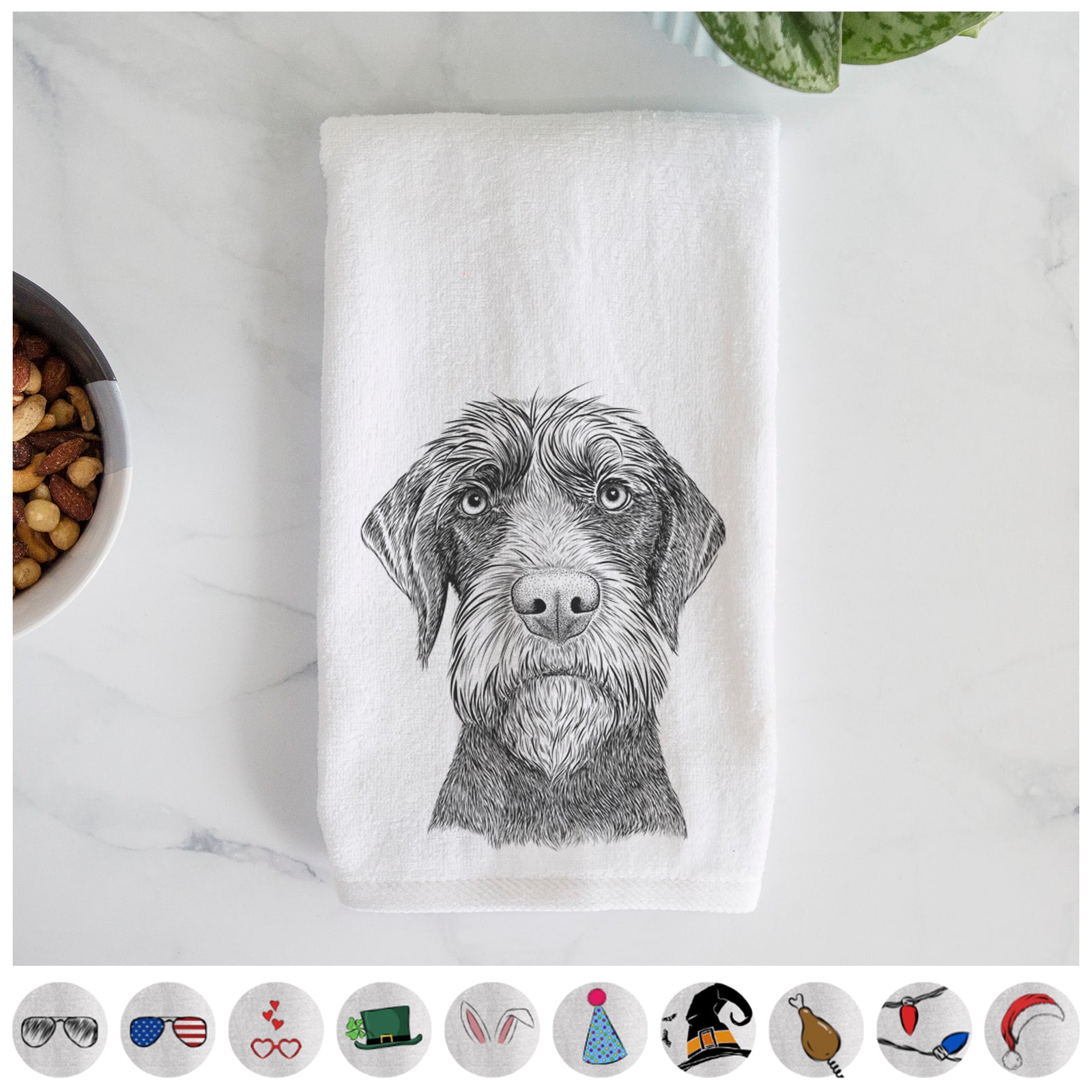 Oakley the Pudelpointer Decorative Hand Towel