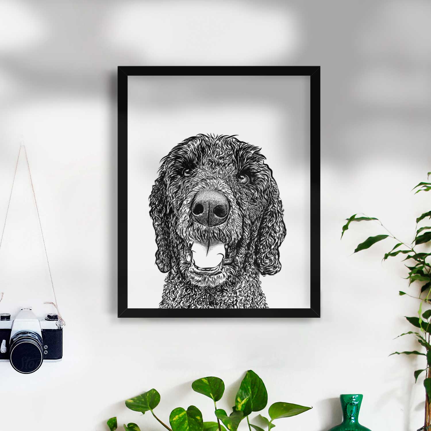 Obi James the Goldendoodle Art Print