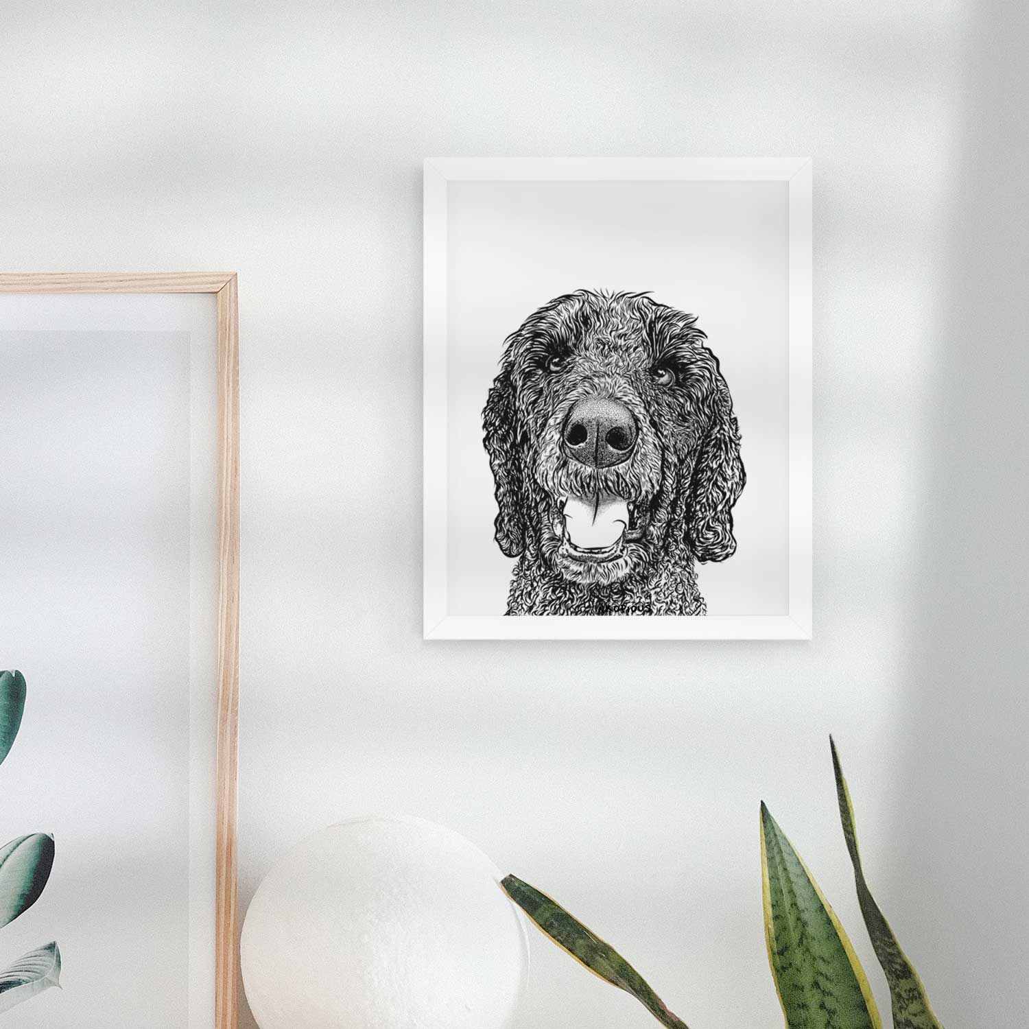 Obi James the Goldendoodle Art Print
