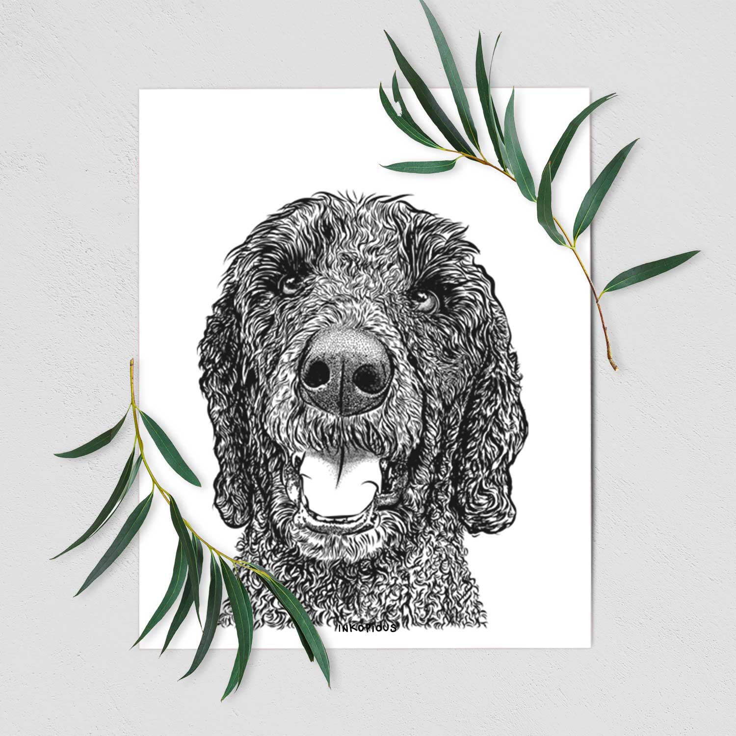 Obi James the Goldendoodle Art Print