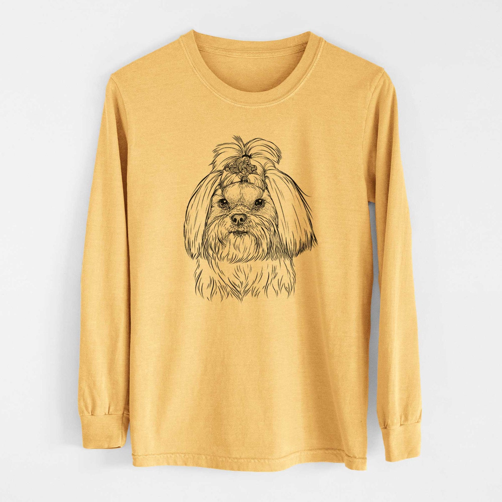 Bare Olga the Shih Tzu - Heavyweight 100% Cotton Long Sleeve