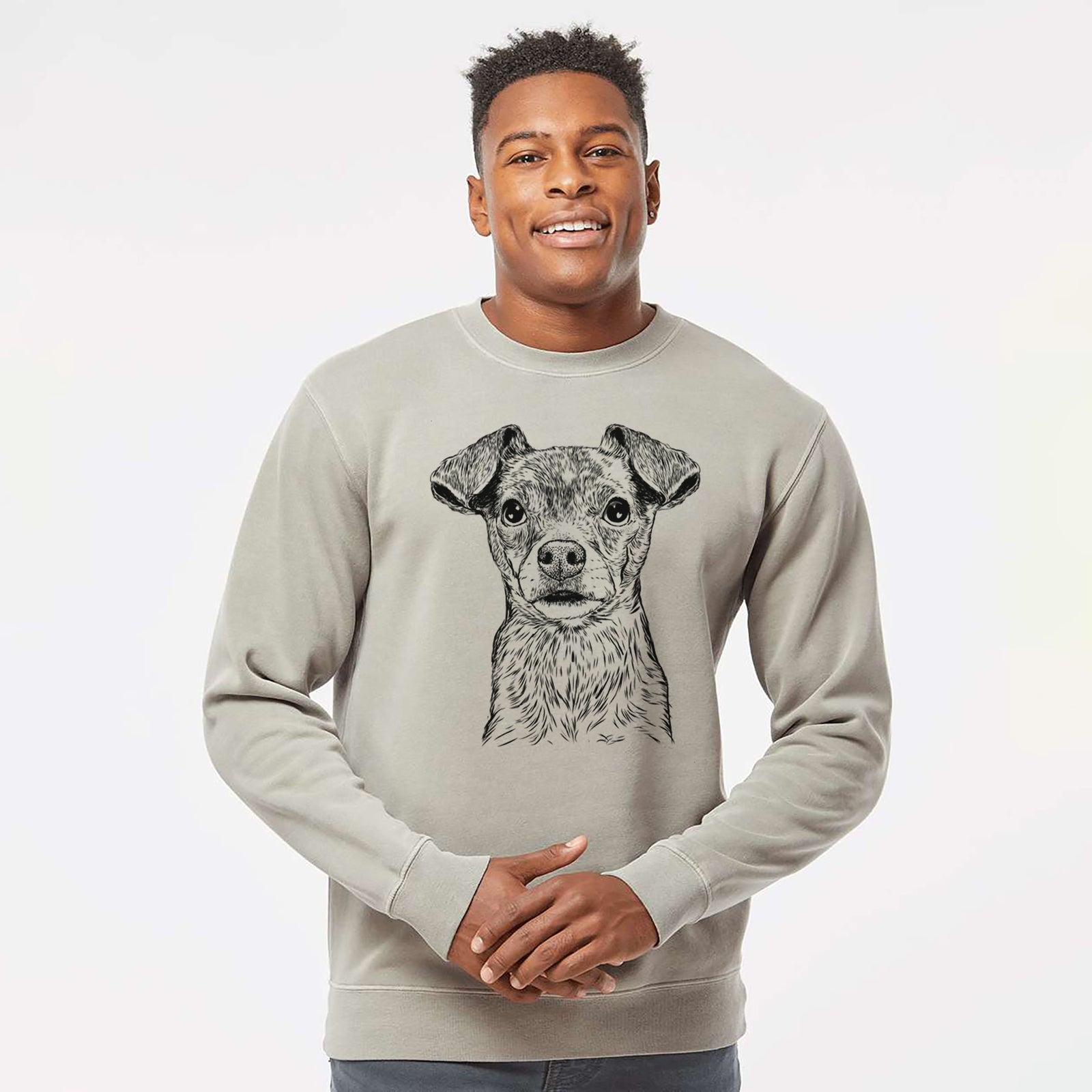 Bare Olive the Mixed Breed - Unisex Pigment Dyed Crew Sweatshirt