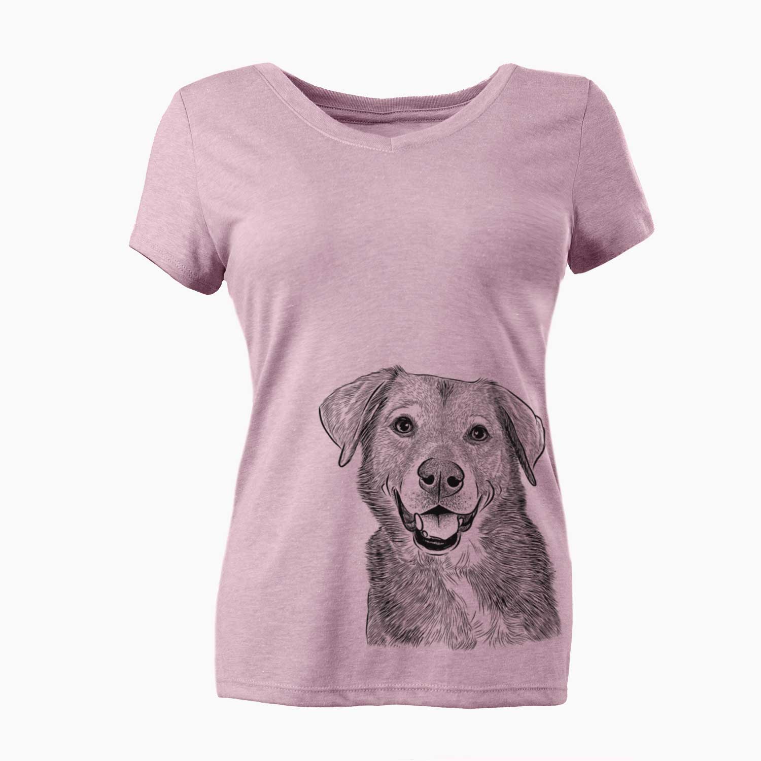 Bare Oliver the Mixed Breed - Women's V-neck Shirt