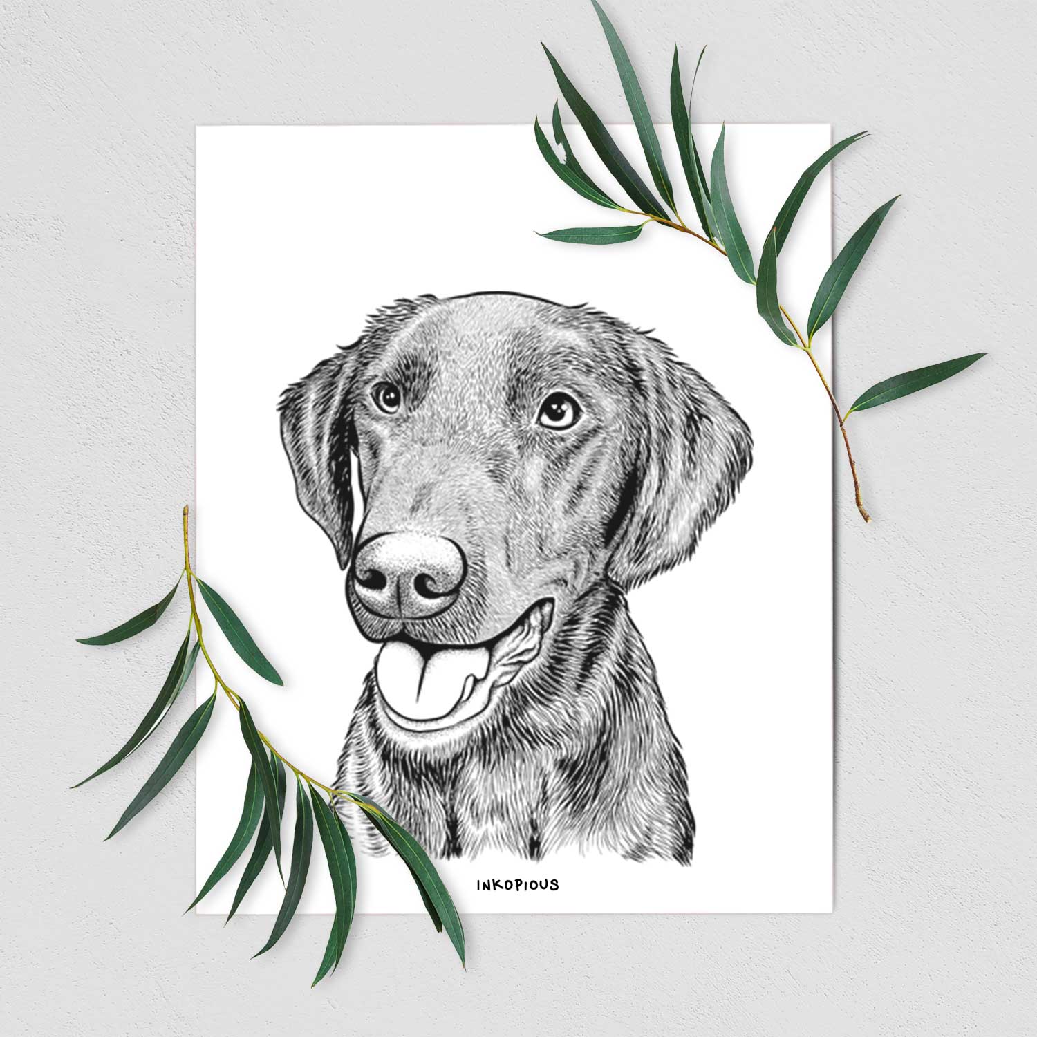 Onyx the Labrador Retriever Art Print