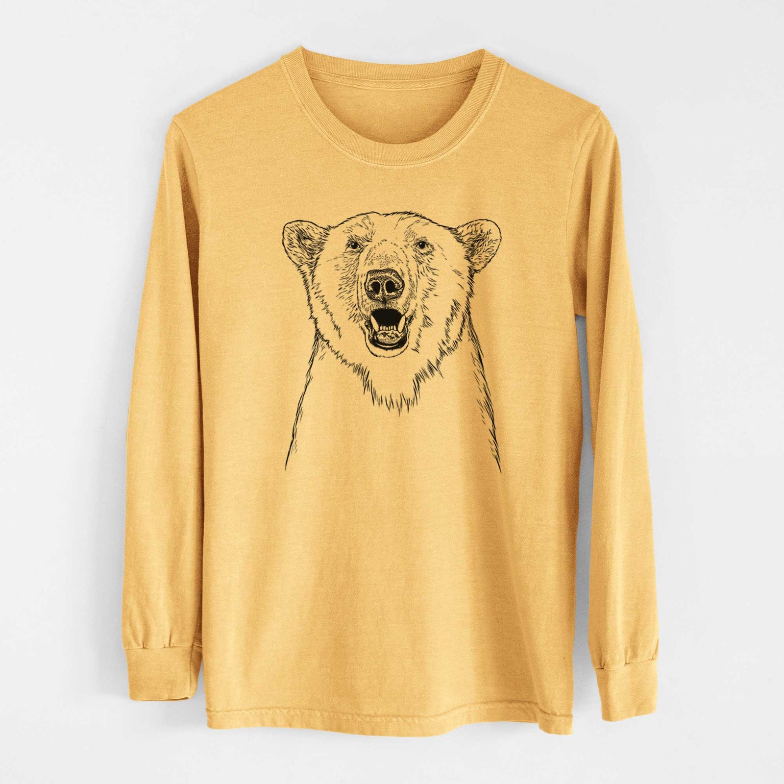 Bare Oslo the Polar Bear - Heavyweight 100% Cotton Long Sleeve
