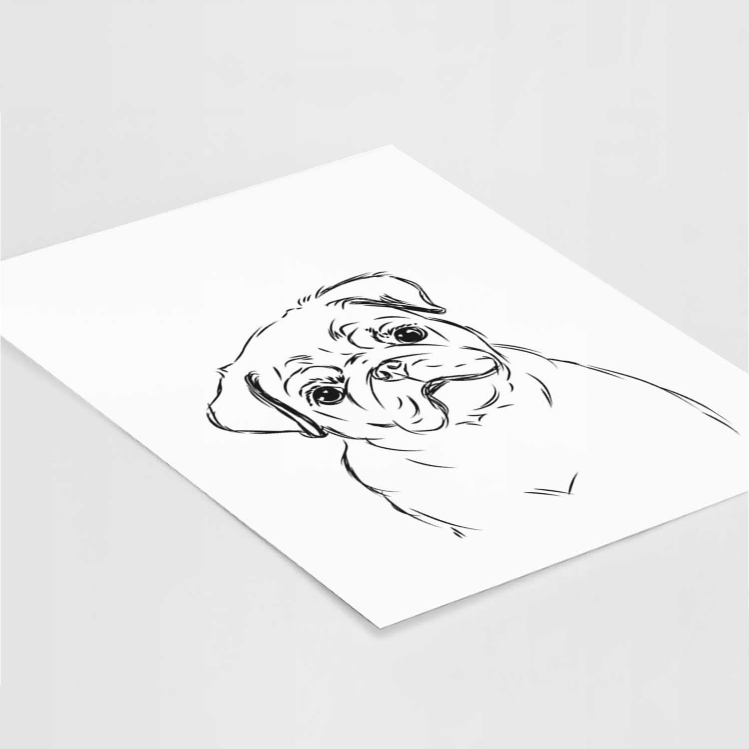 Otis the Pug Art Print