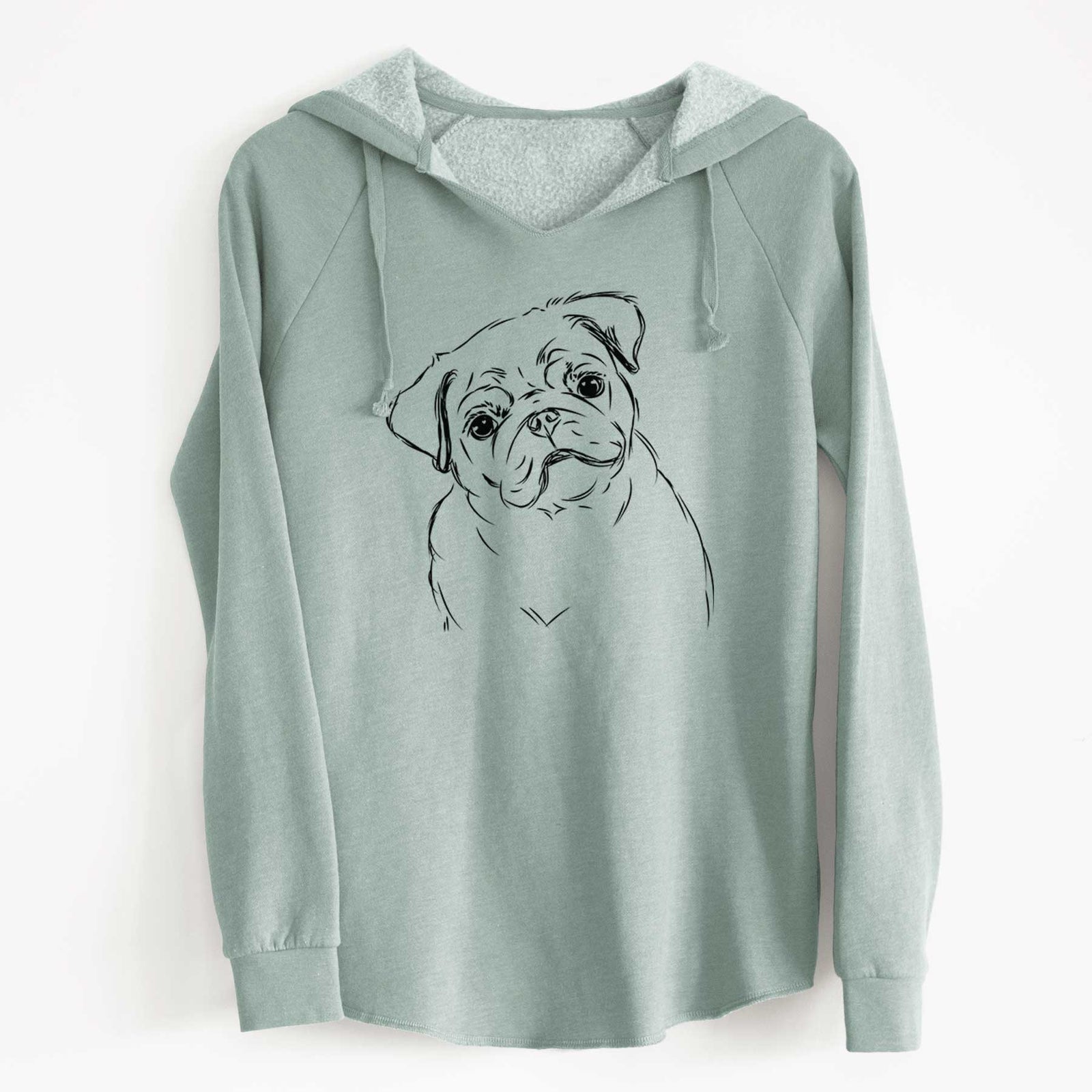Bare Otis the Pug - Cali Wave Hooded Sweatshirt