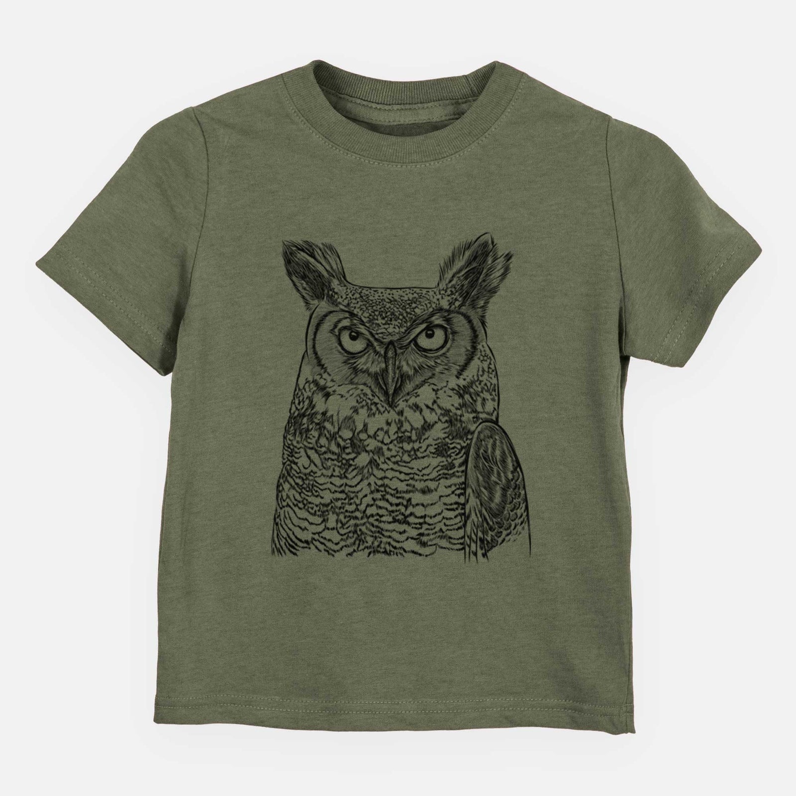 Bare Ozwald the Grey Horned Owl - Kids/Youth/Toddler Shirt