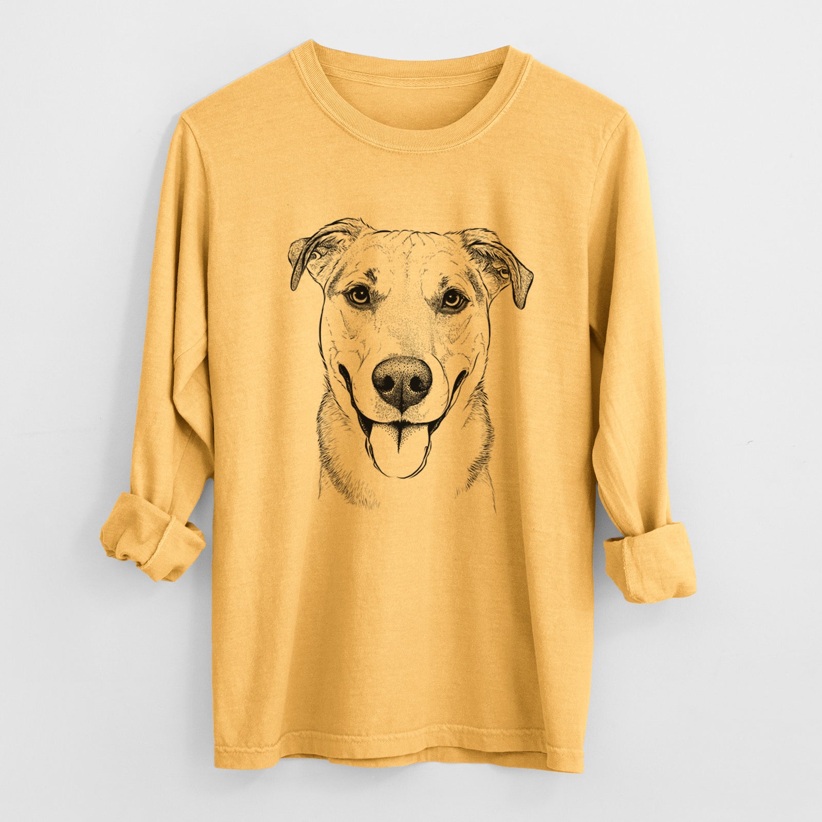Bare Padre the Pitbull Mix - Heavyweight 100% Cotton Long Sleeve