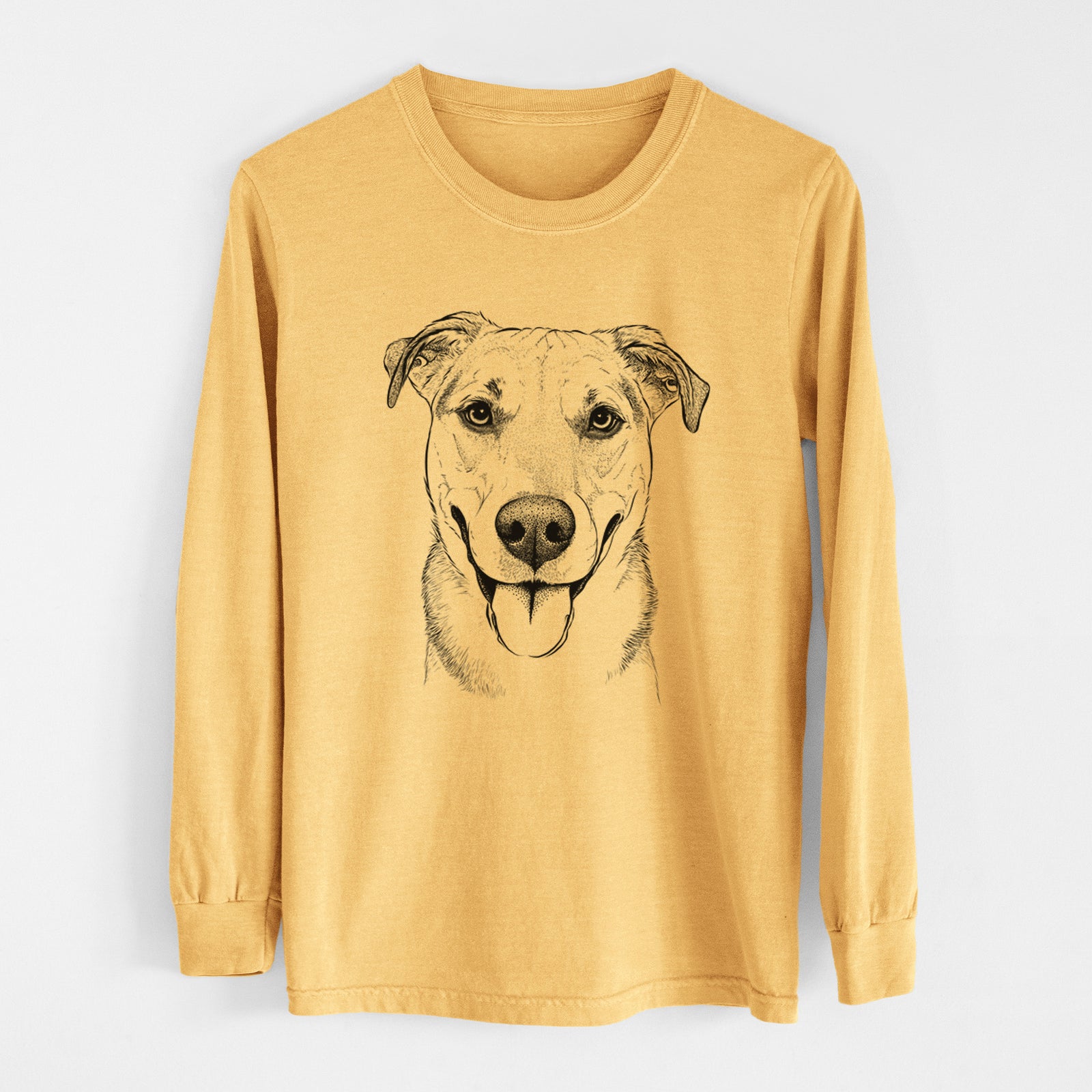 Bare Padre the Pitbull Mix - Heavyweight 100% Cotton Long Sleeve