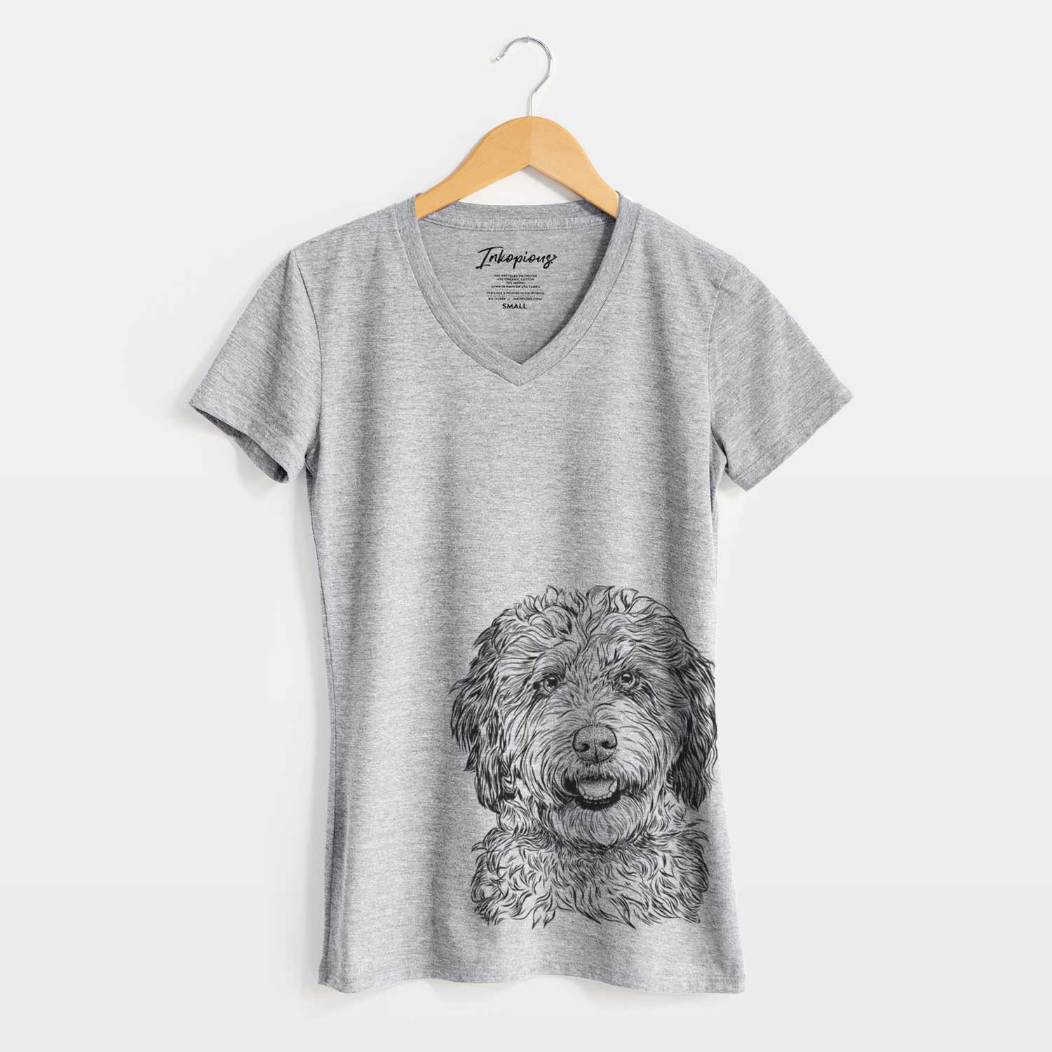Bare Palmer the Aussiedoodle - Women's V-neck Shirt