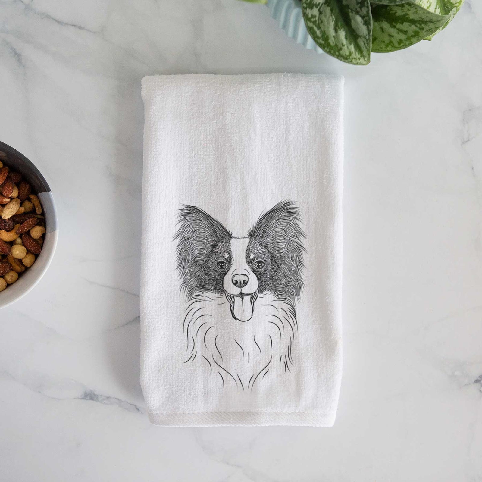 Patrick the Papillon Decorative Hand Towel