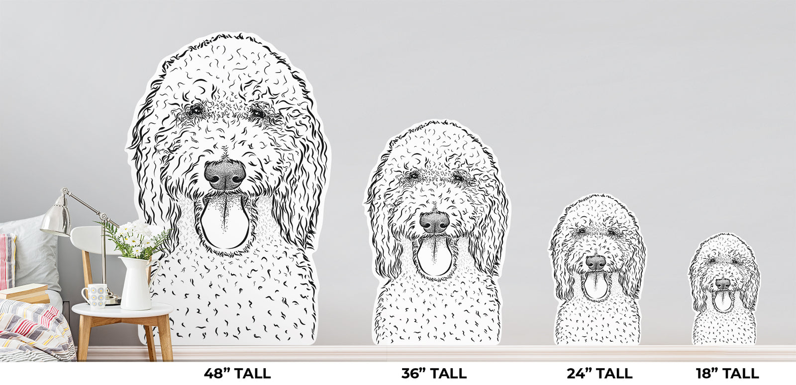 Pavlov the Goldendoodle - Wall Decal