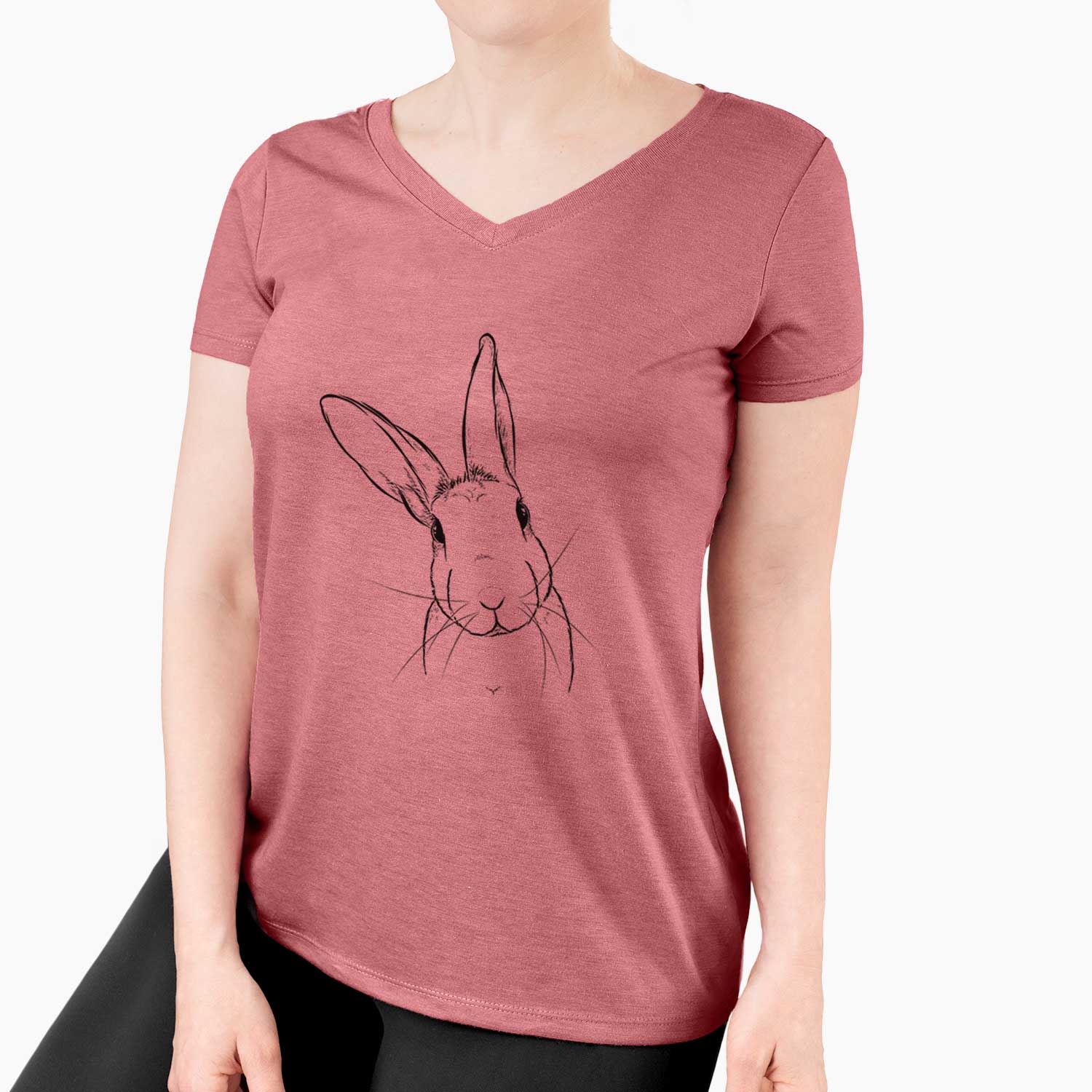 Bare Penny the Belgian Hare - Women's V-neck Shirt