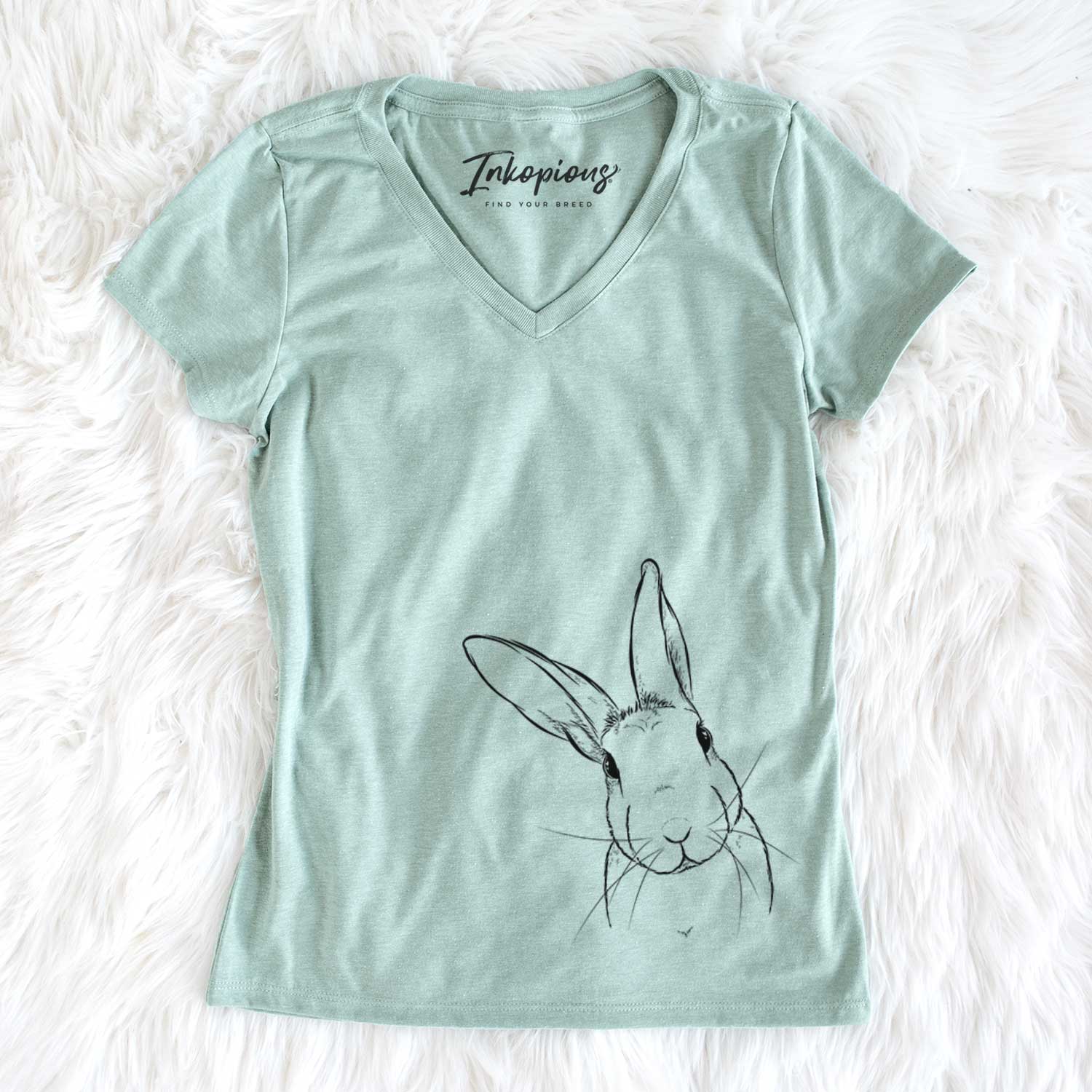Bare Penny the Belgian Hare - Women's V-neck Shirt