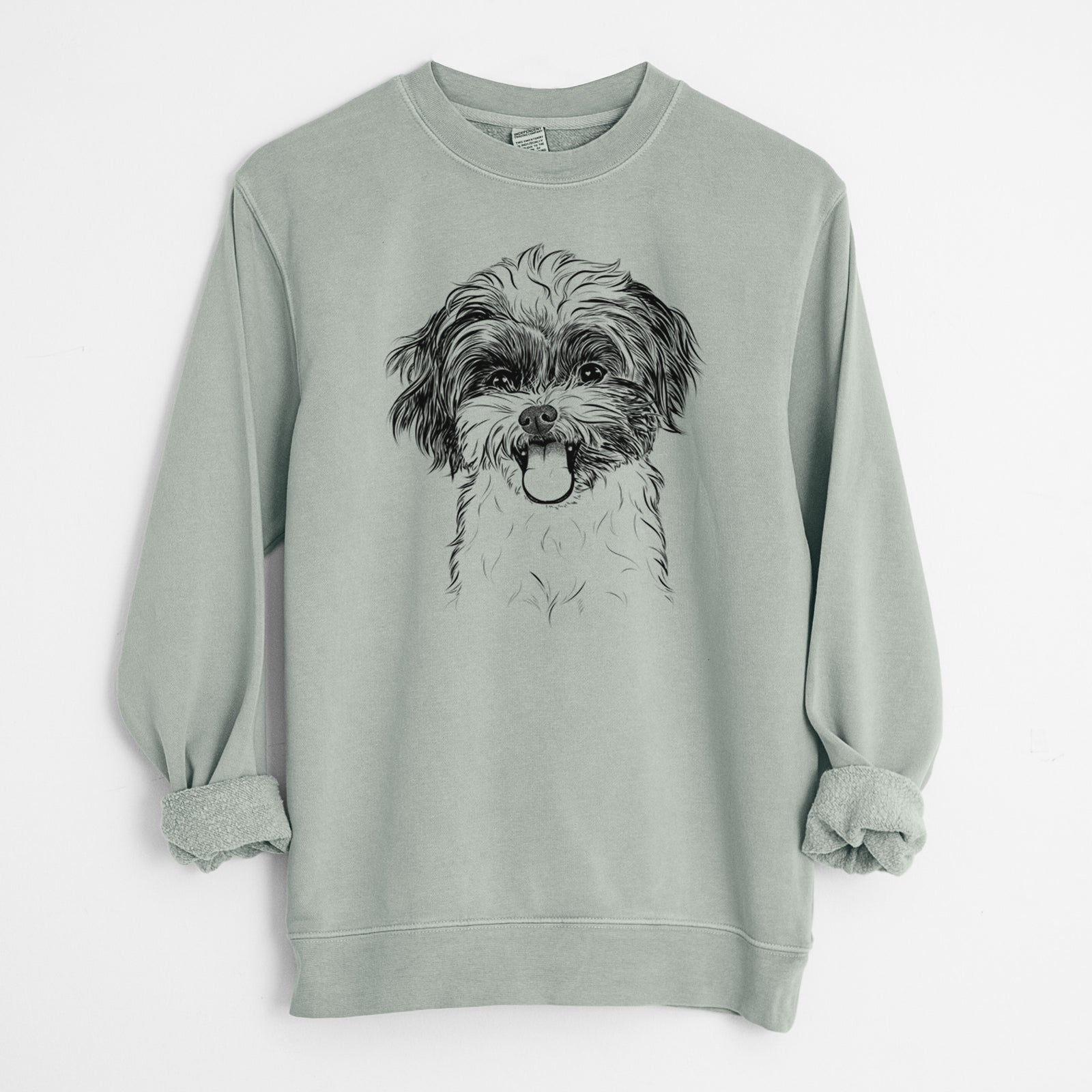 Bare Pepper the Shihpoo - Unisex Pigment Dyed Crew Sweatshirt